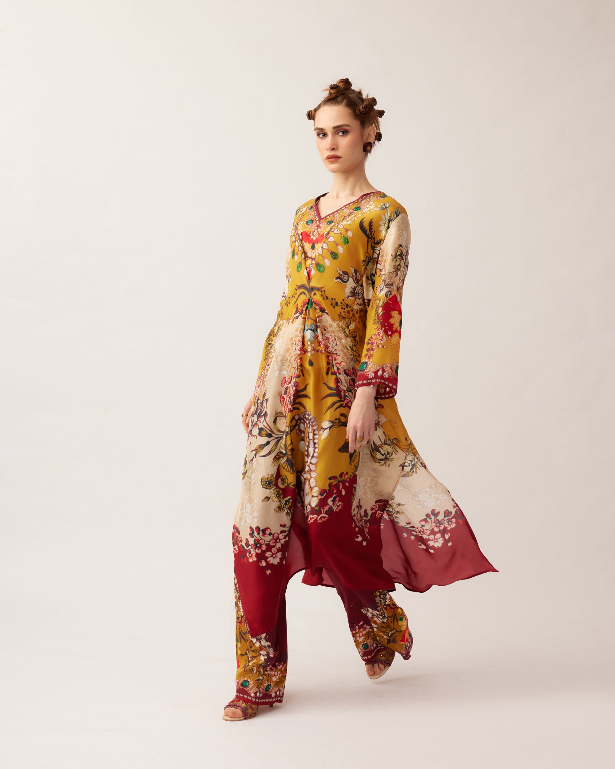 Nizam : Banno - Mustard/Red