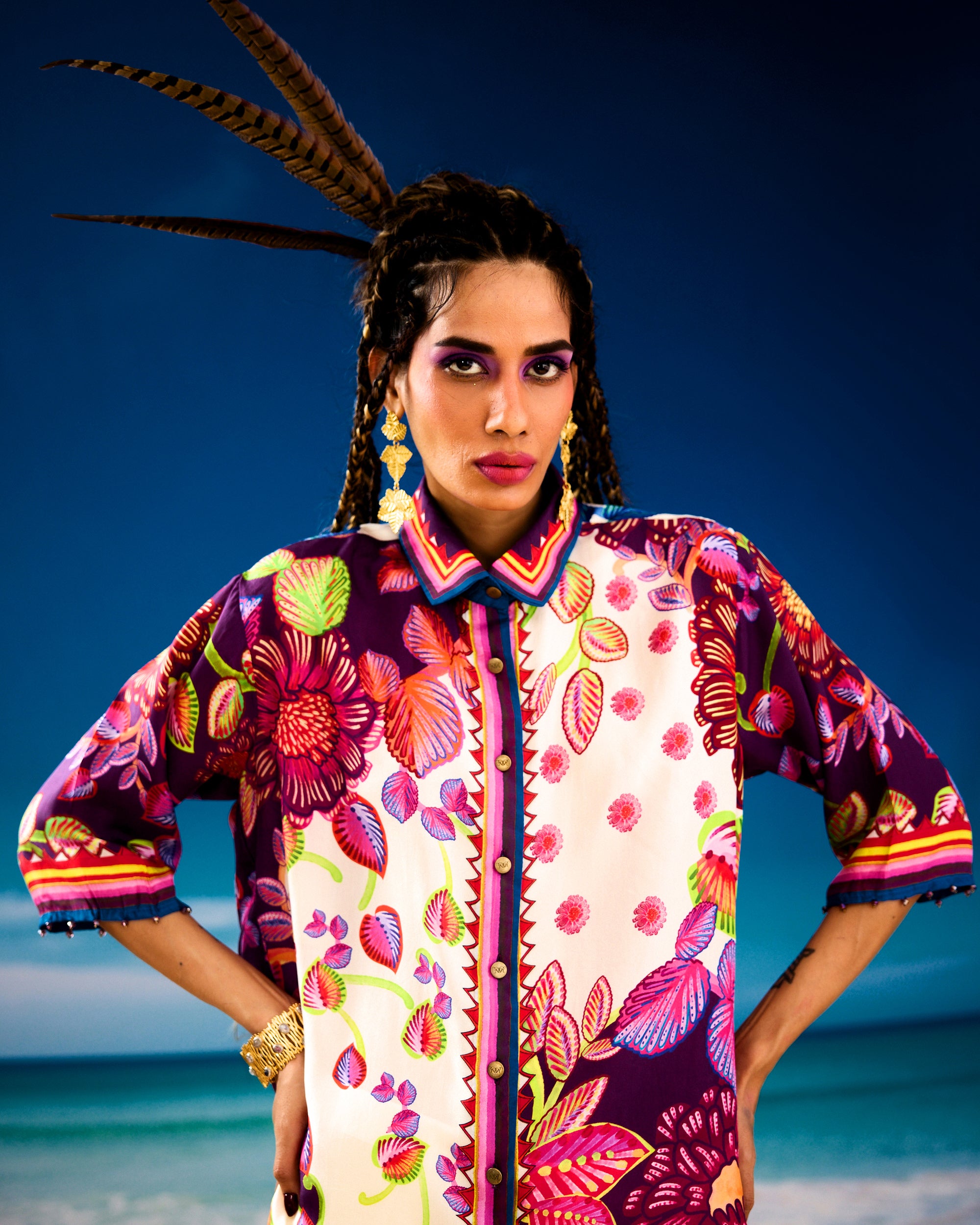 Jamaica : Maizah - Ivory/Purple