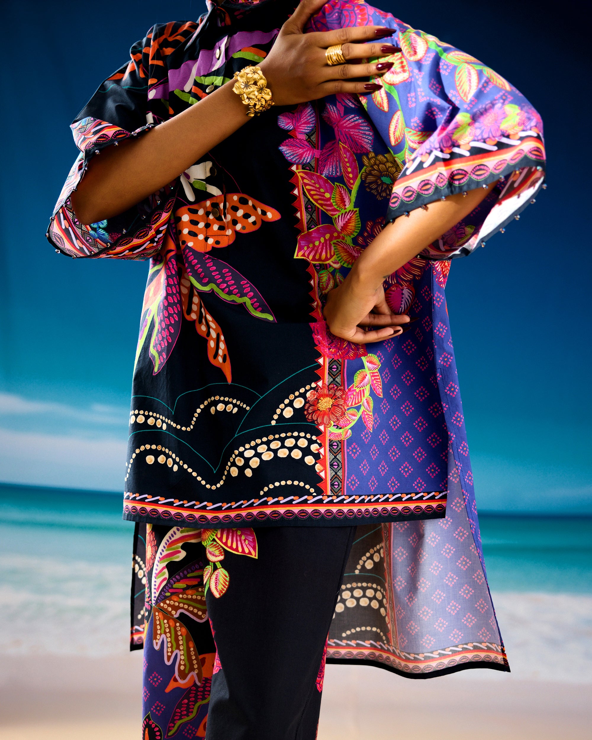 Jamaica : Nadia - Black/Indigo