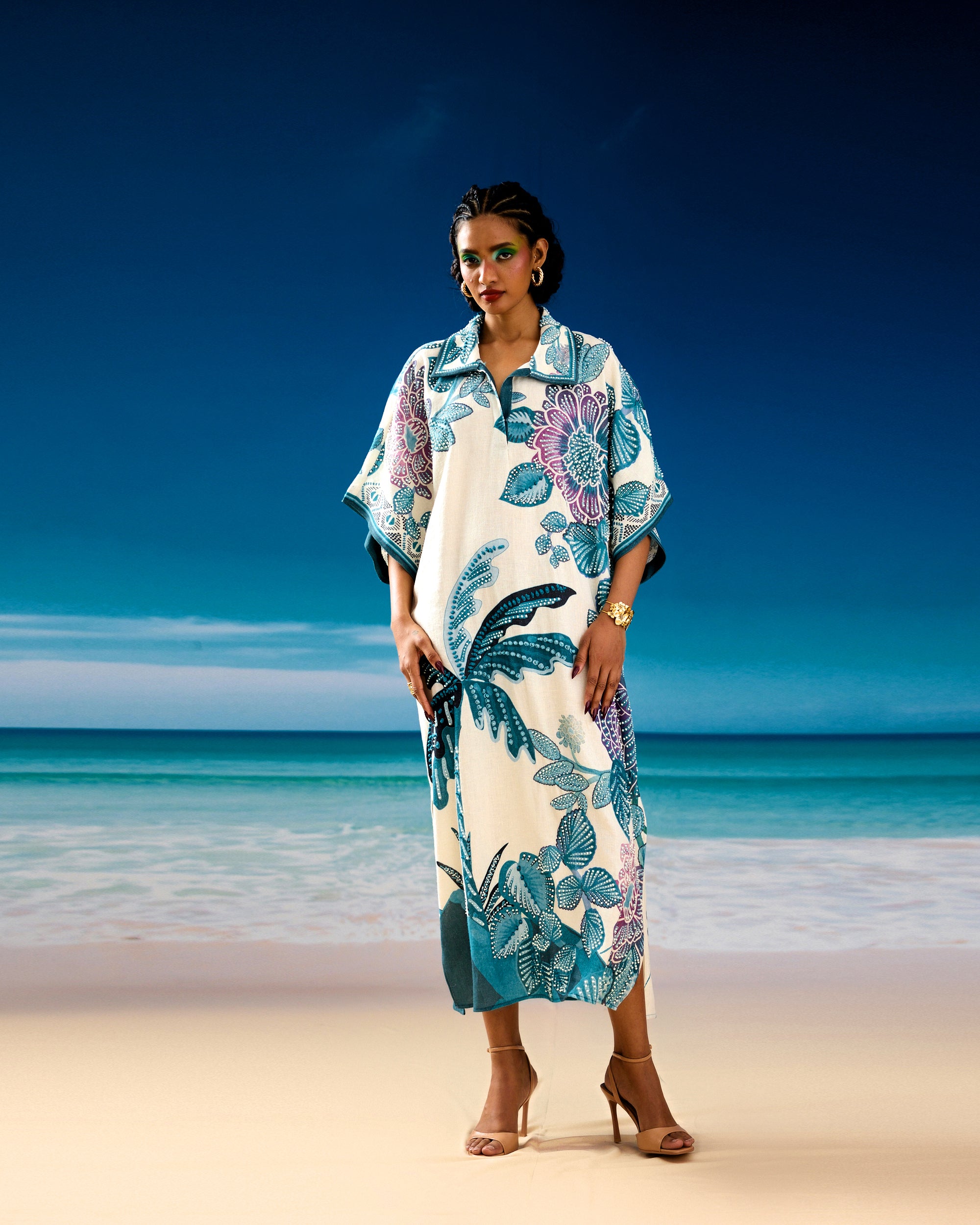 Jamaica : Brianna - Ivory/Blue