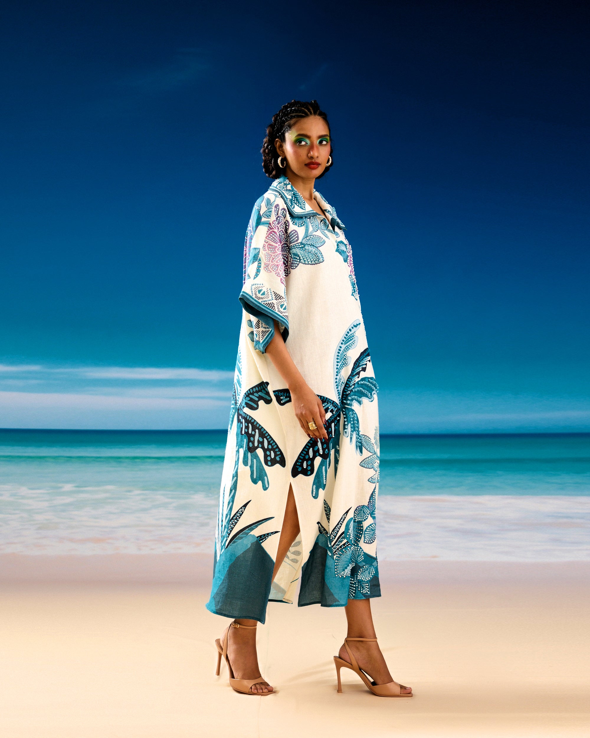 Jamaica : Brianna - Ivory/Blue