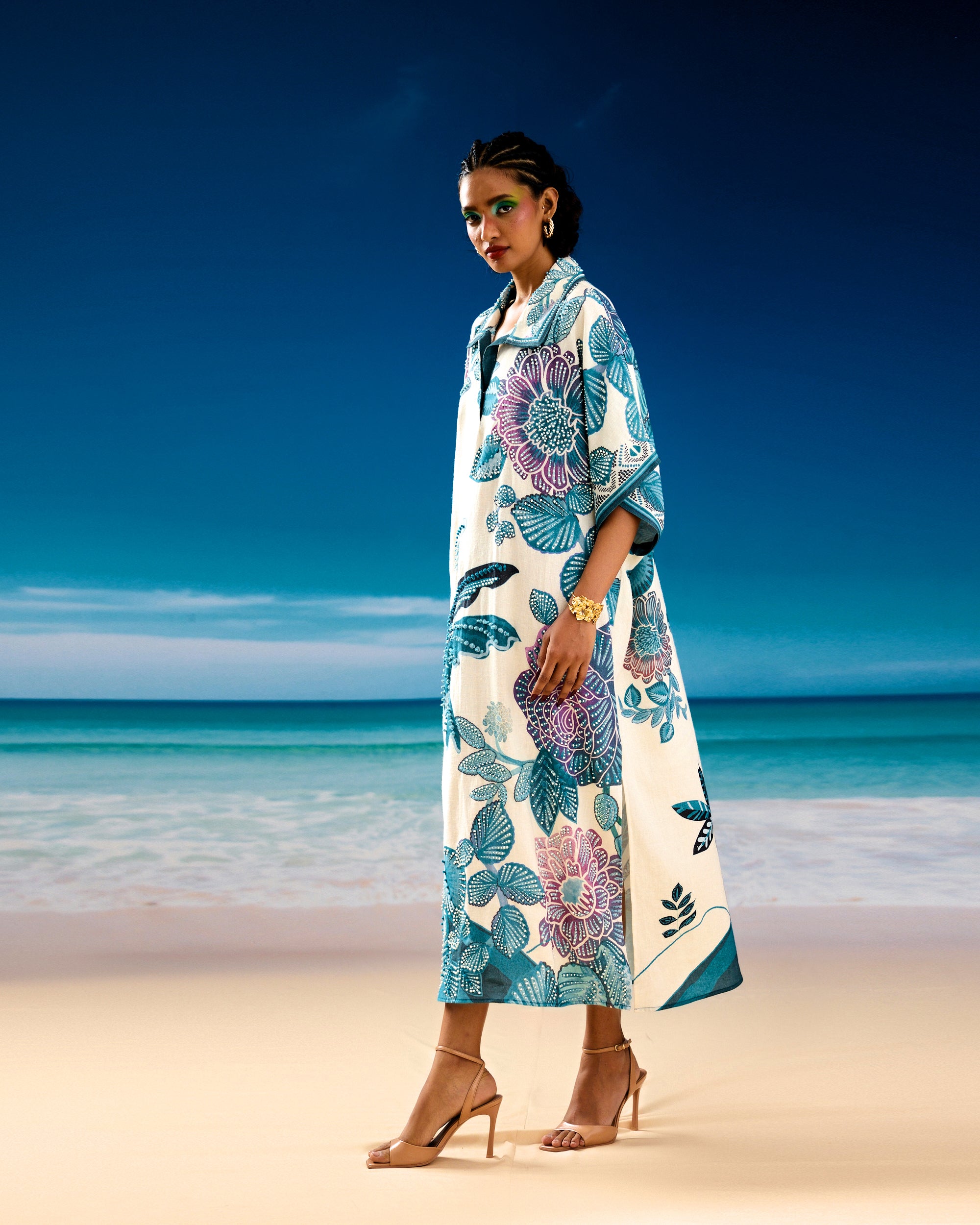 Jamaica : Brianna - Ivory/Blue