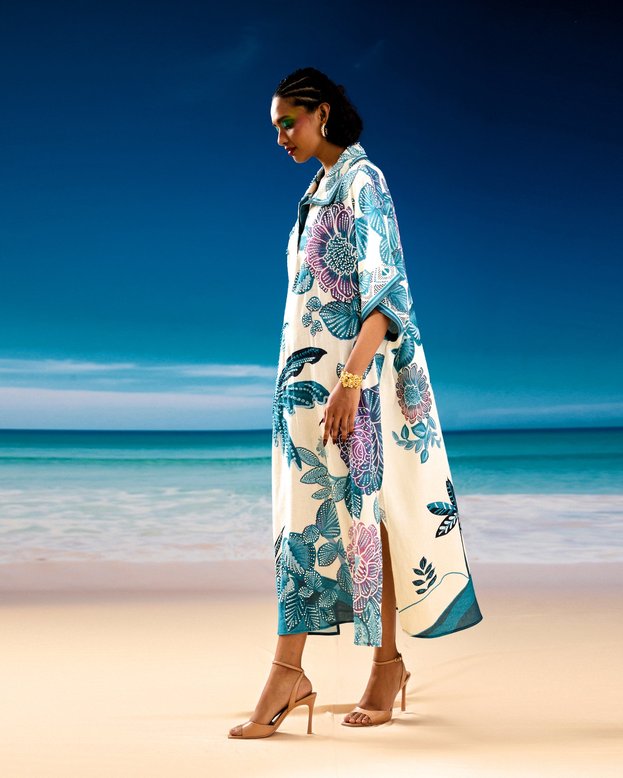 Jamaica : Brianna - Ivory/Blue