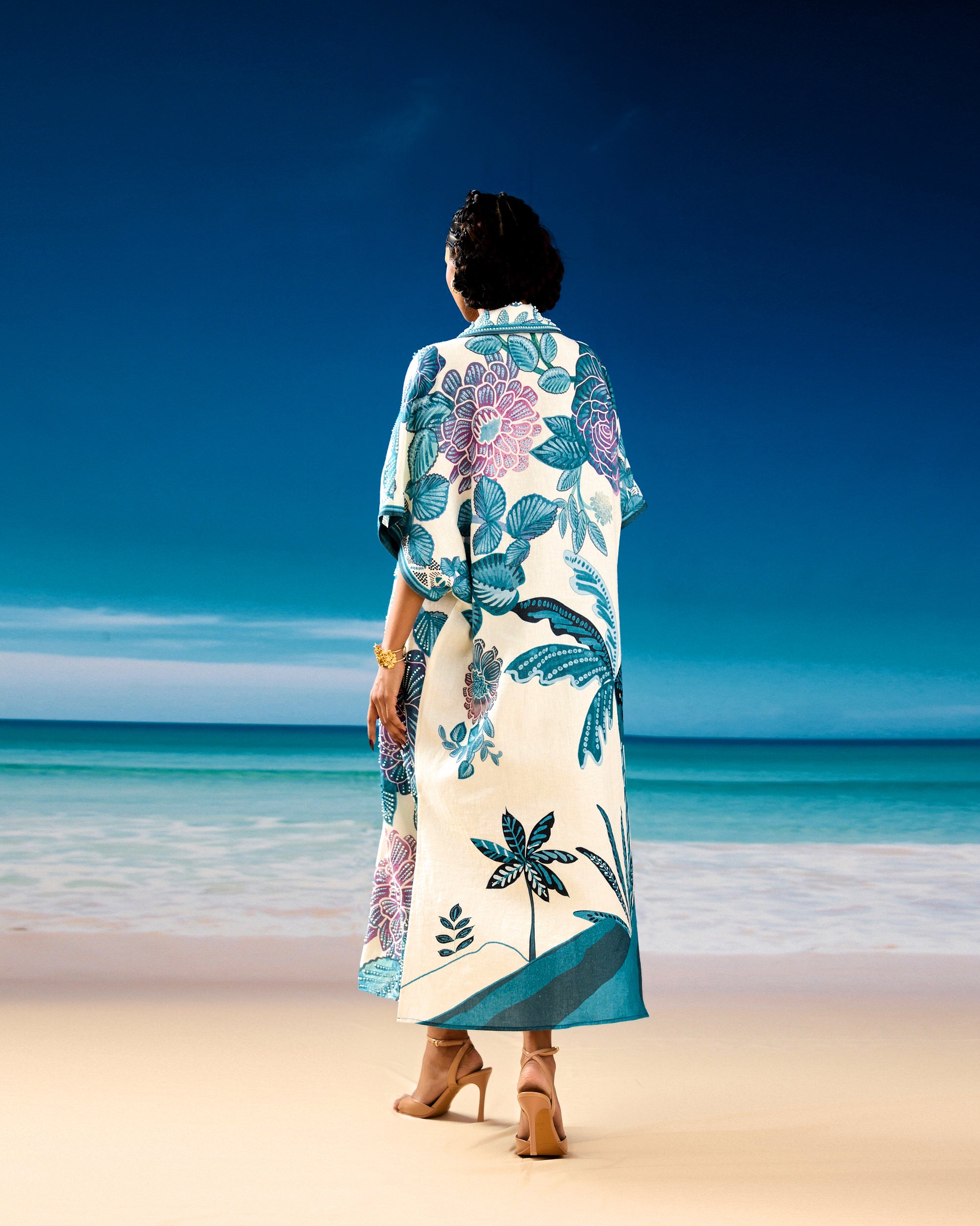 Jamaica : Brianna - Ivory/Blue