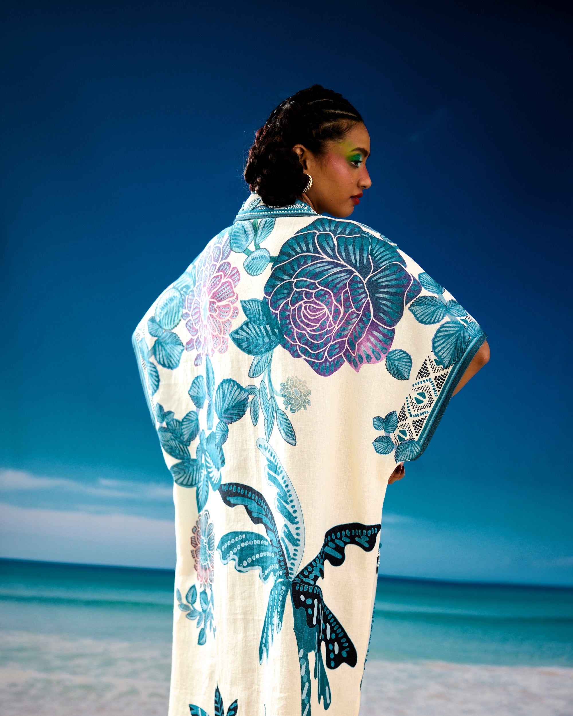 Jamaica : Brianna - Ivory/Blue