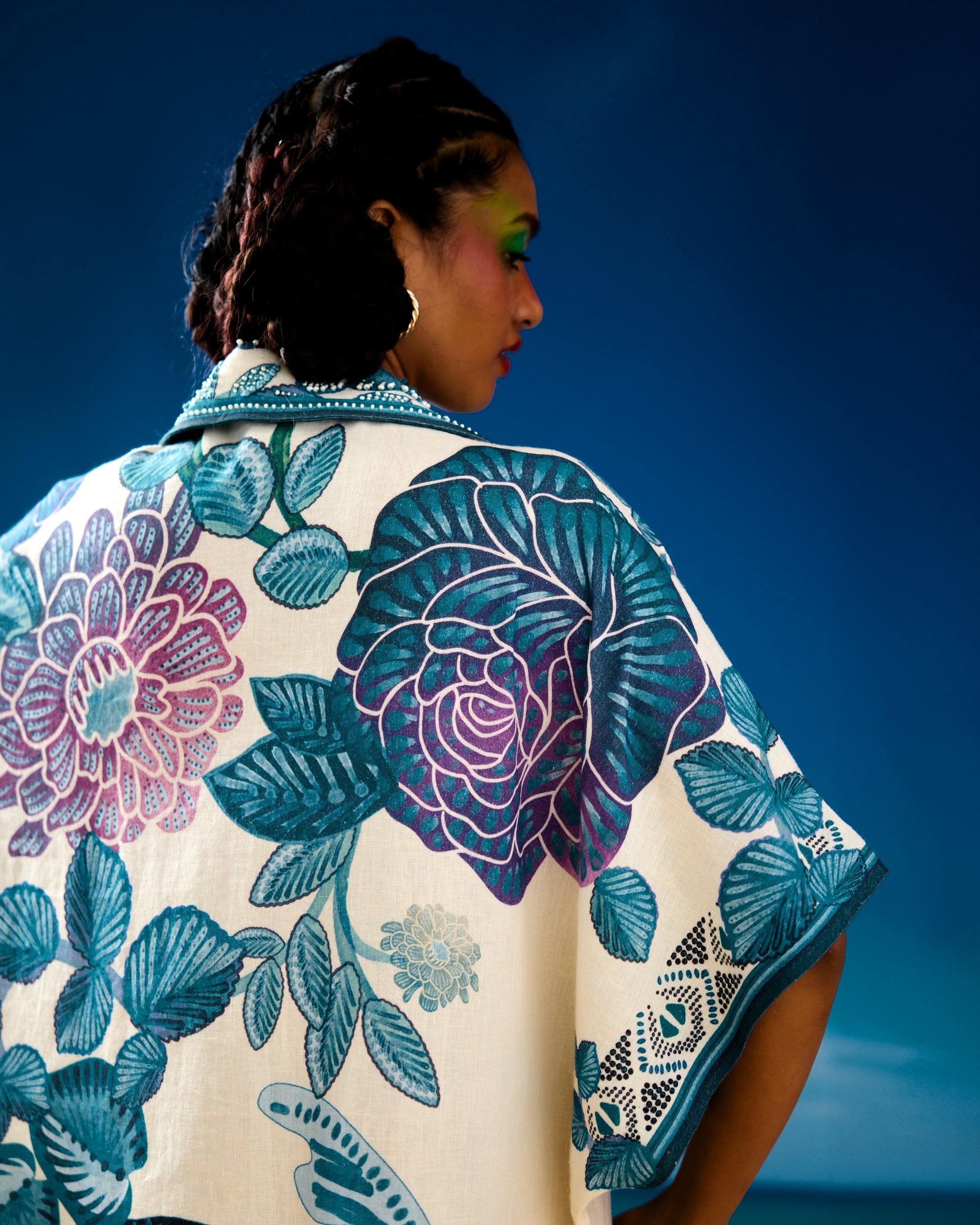 Jamaica : Brianna - Ivory/Blue