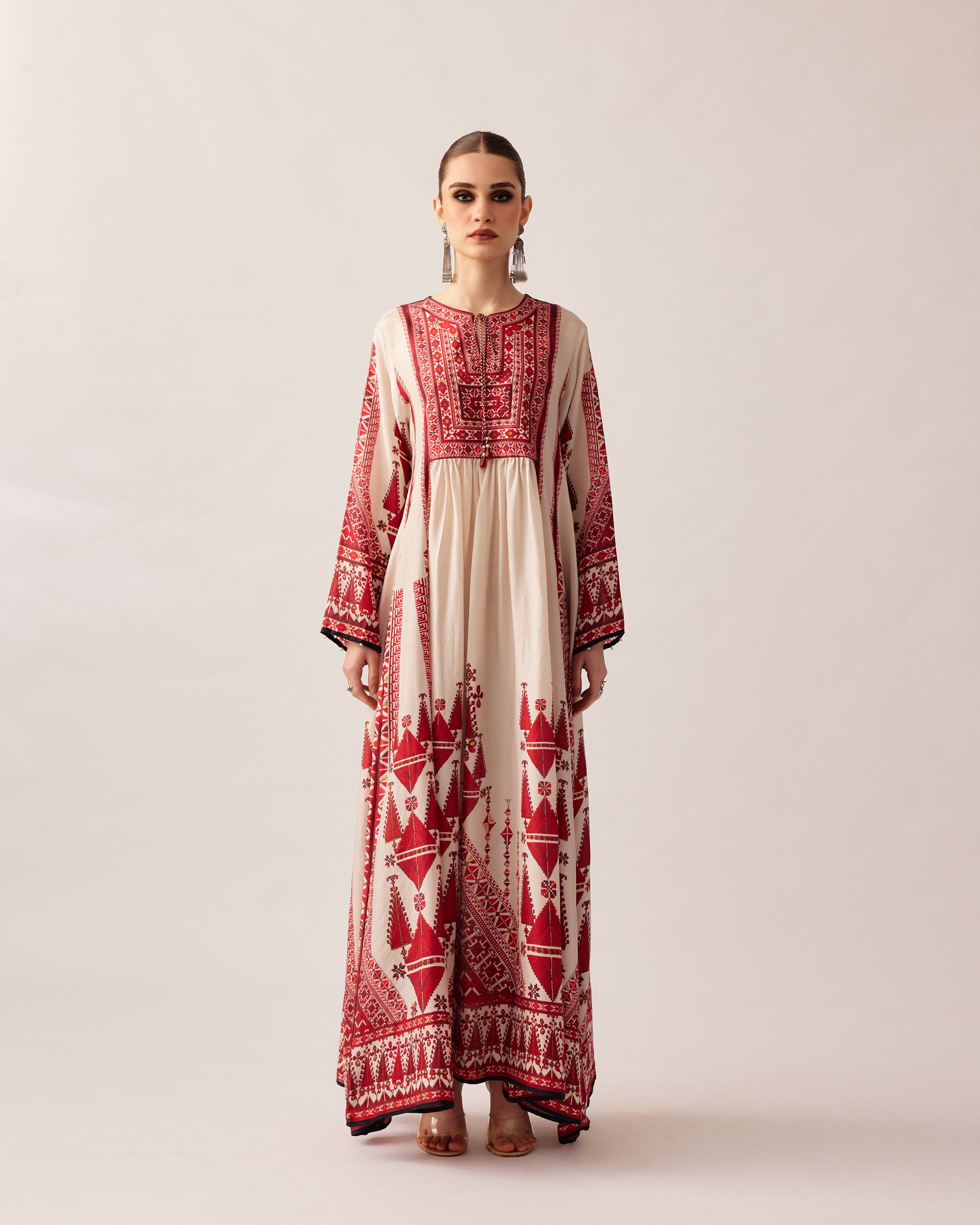 Bukhara : Anisha - Ivory/Red