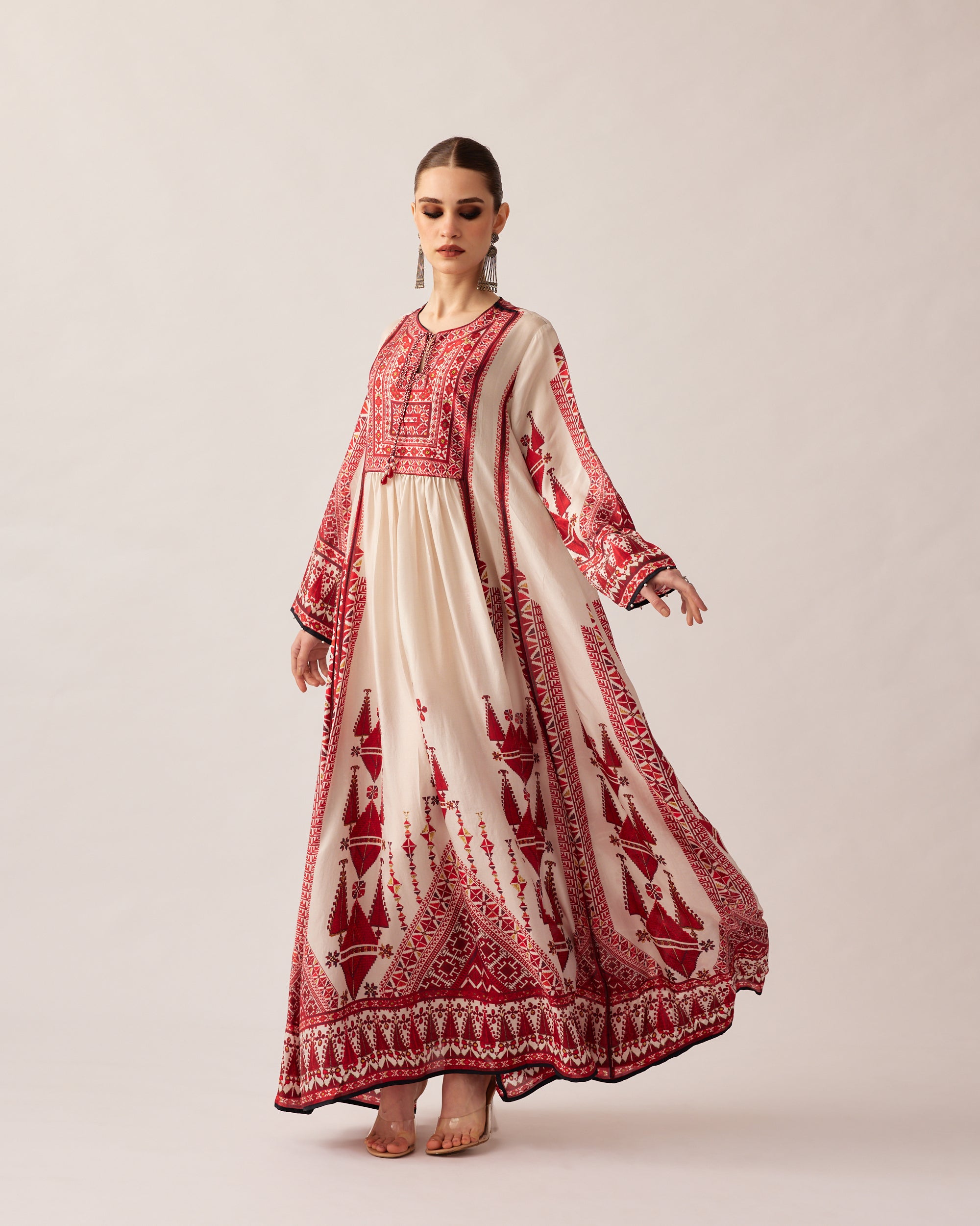 Bukhara : Anisha - Ivory/Red