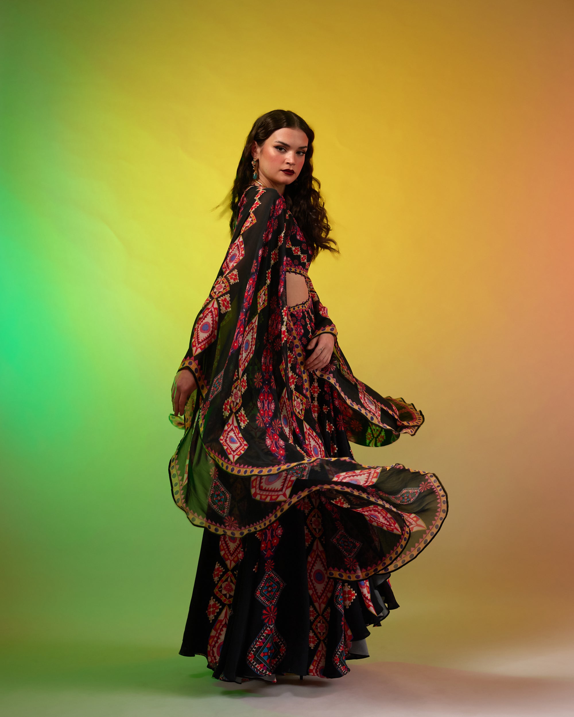 Sicily : Aurora - Black/Multi