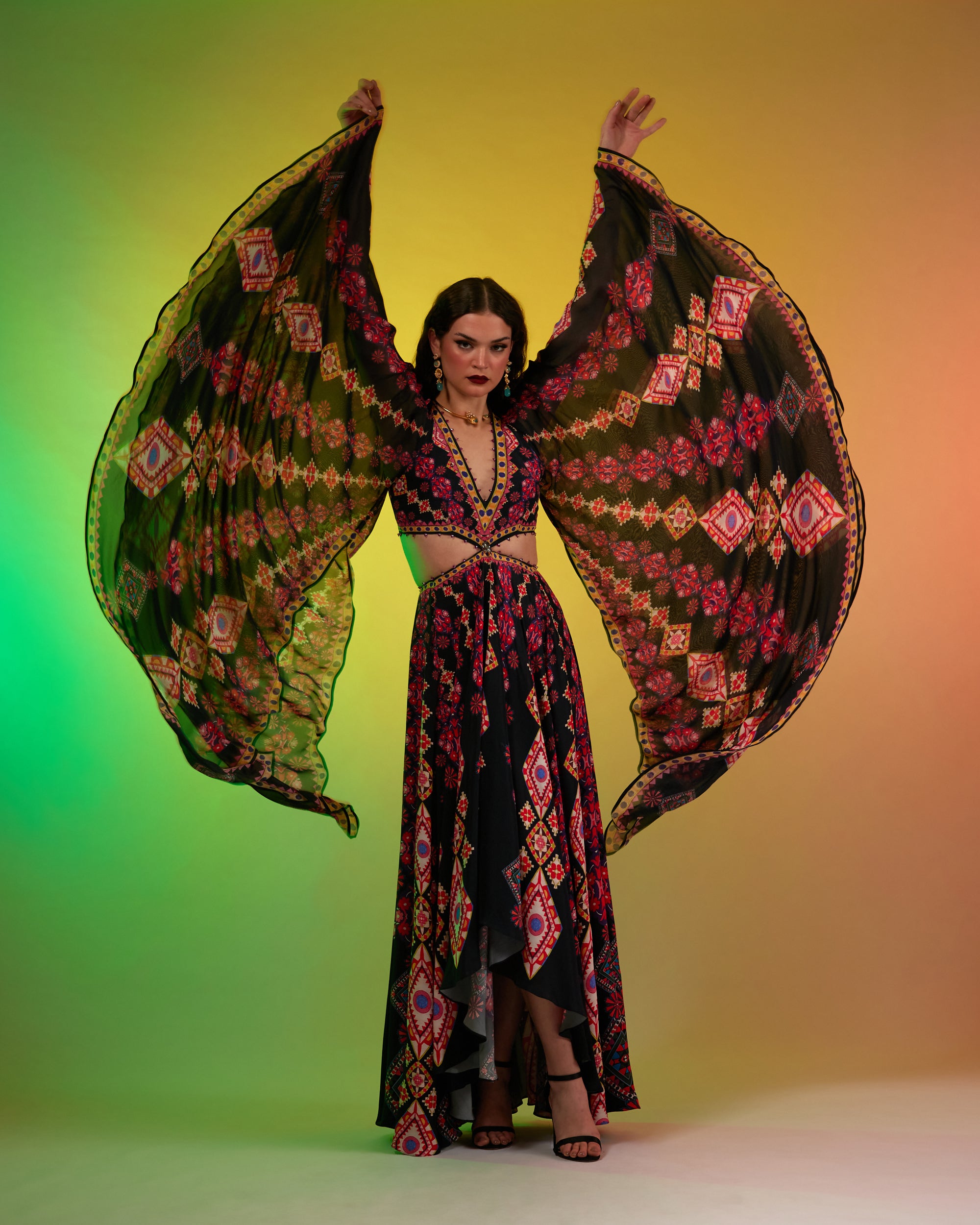 Sicily : Aurora - Black/Multi