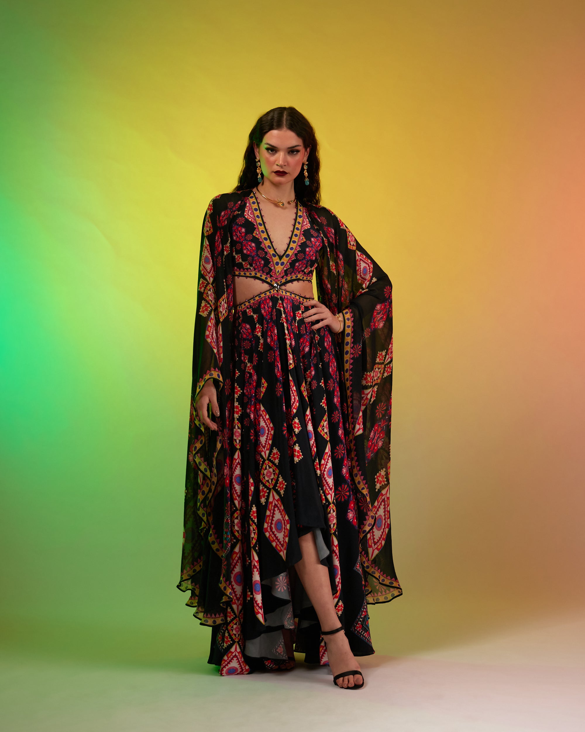 Sicily : Aurora - Black/Multi