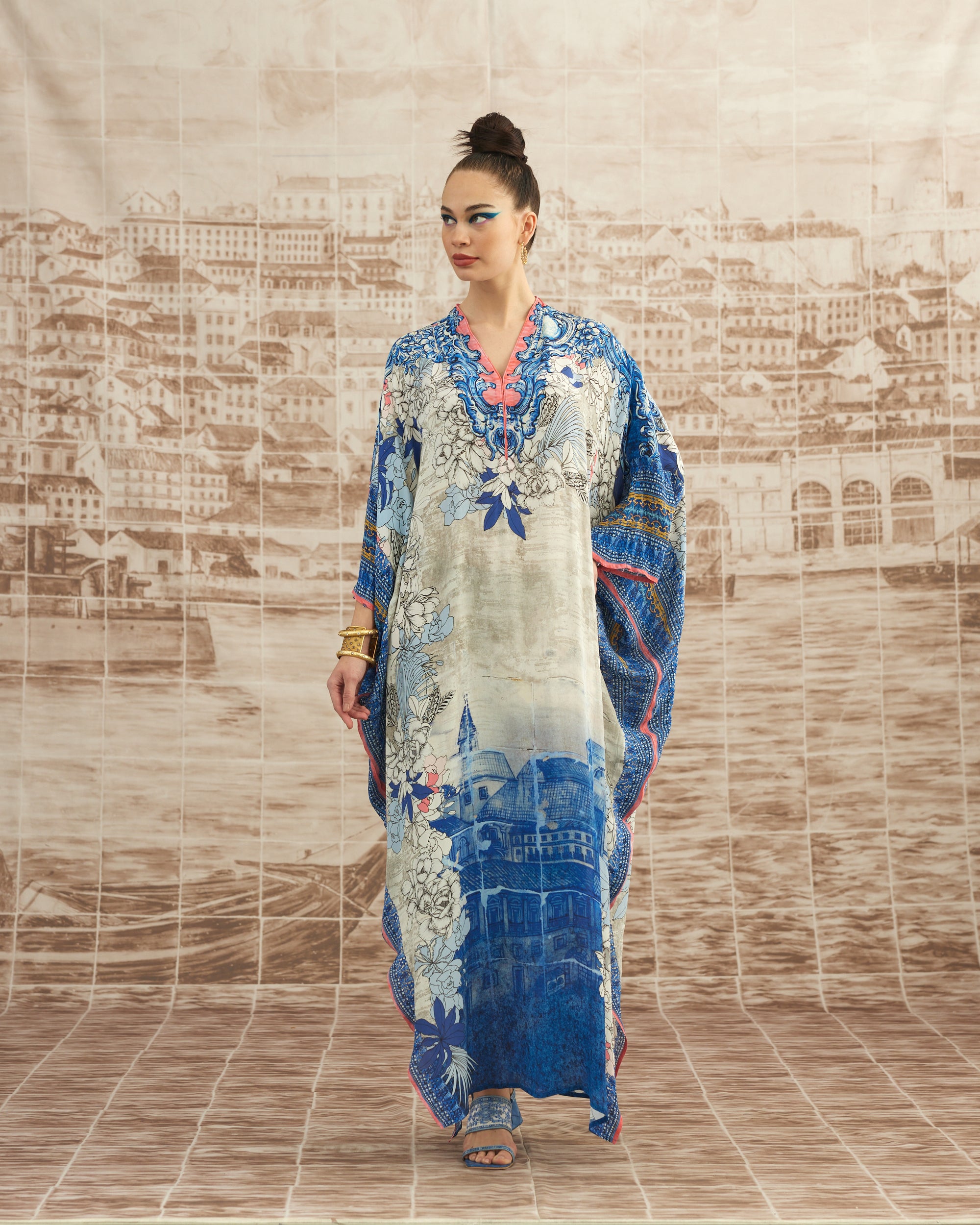 Love in Portofino (Portofino) : Elenor - Blue/Coral
