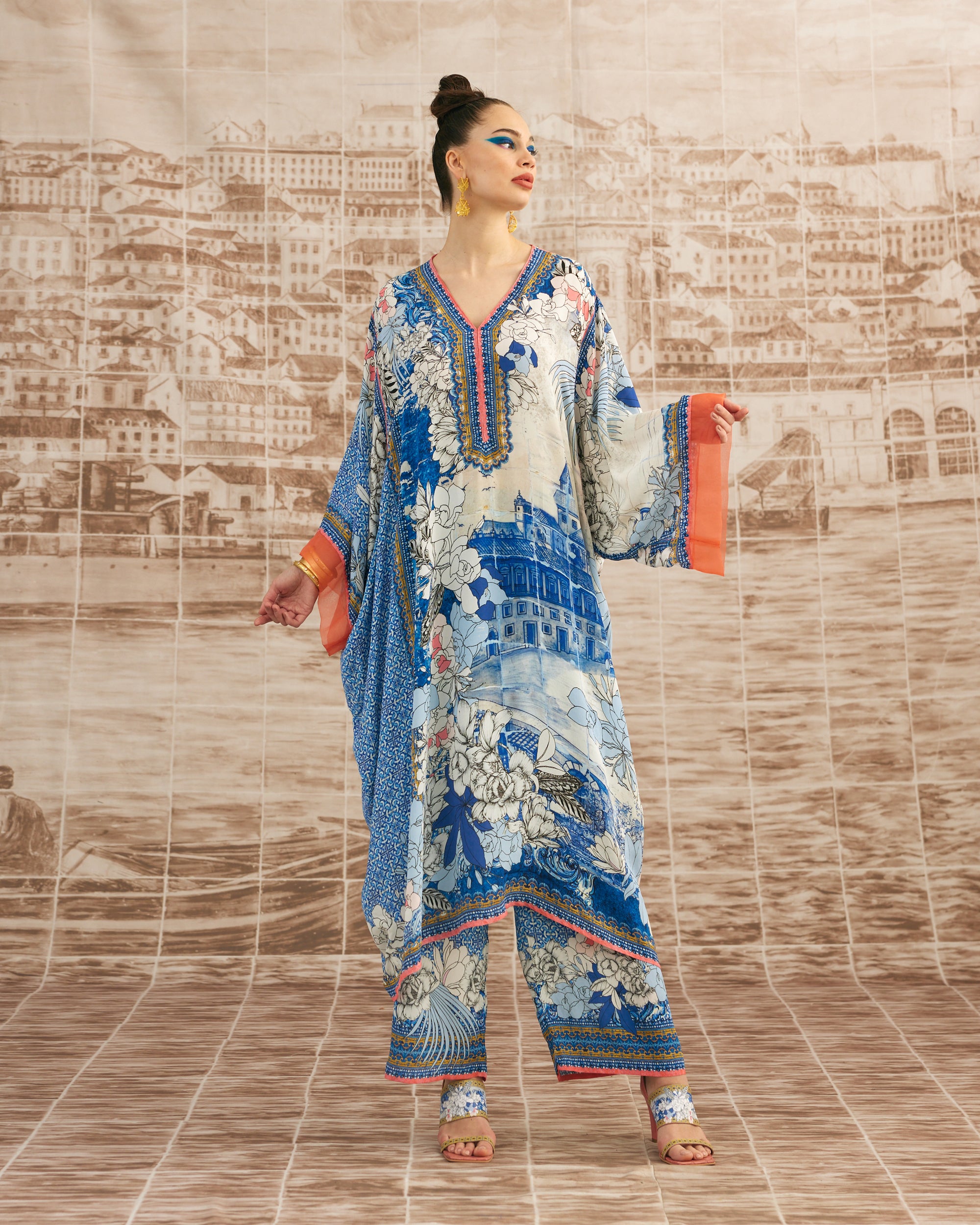Love in Portofino (Portofino) : Olivia - Blue/Coral