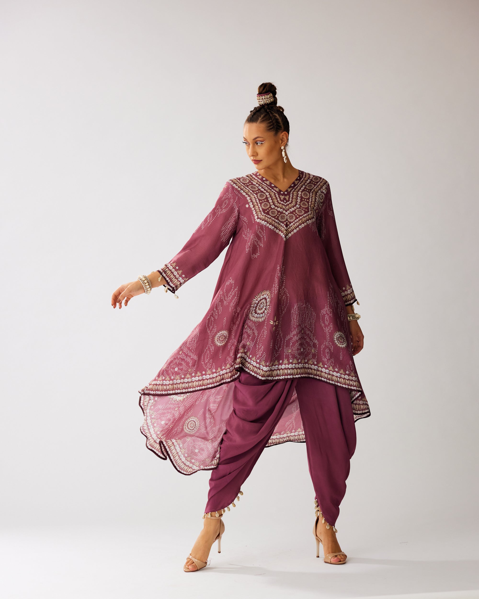 Zohra : Aarvi/Salwar - Vintage Rose