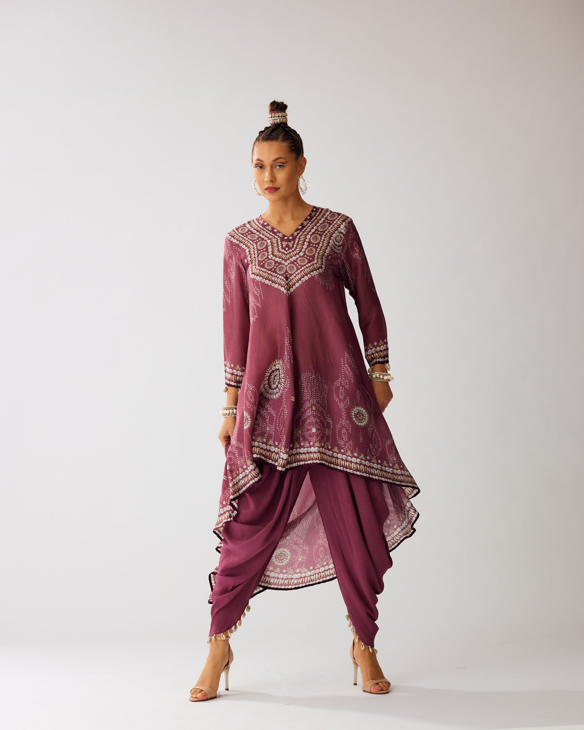 Zohra : Aarvi/Salwar - Vintage Rose