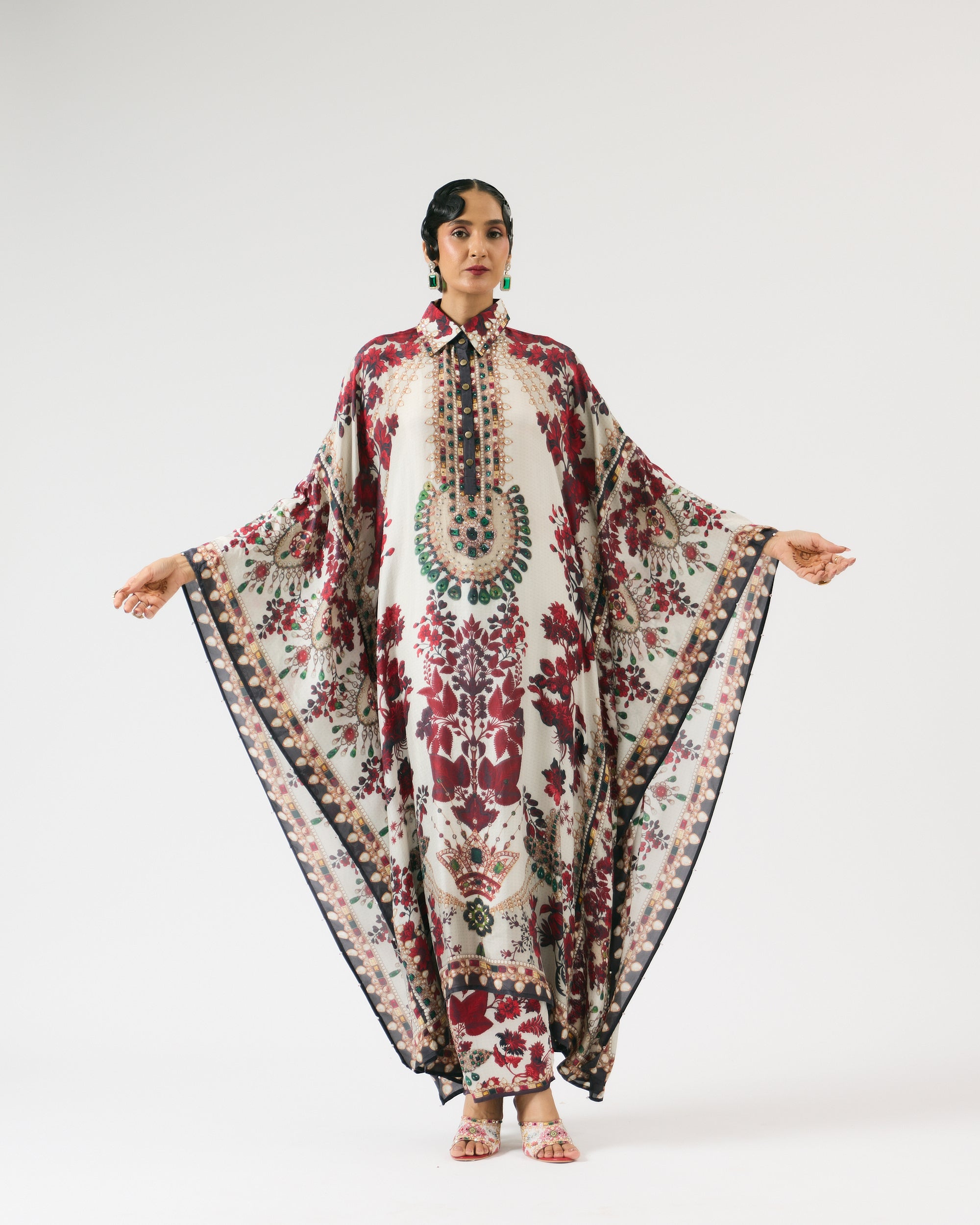 Nizam : Sharifa - Ivory/Red