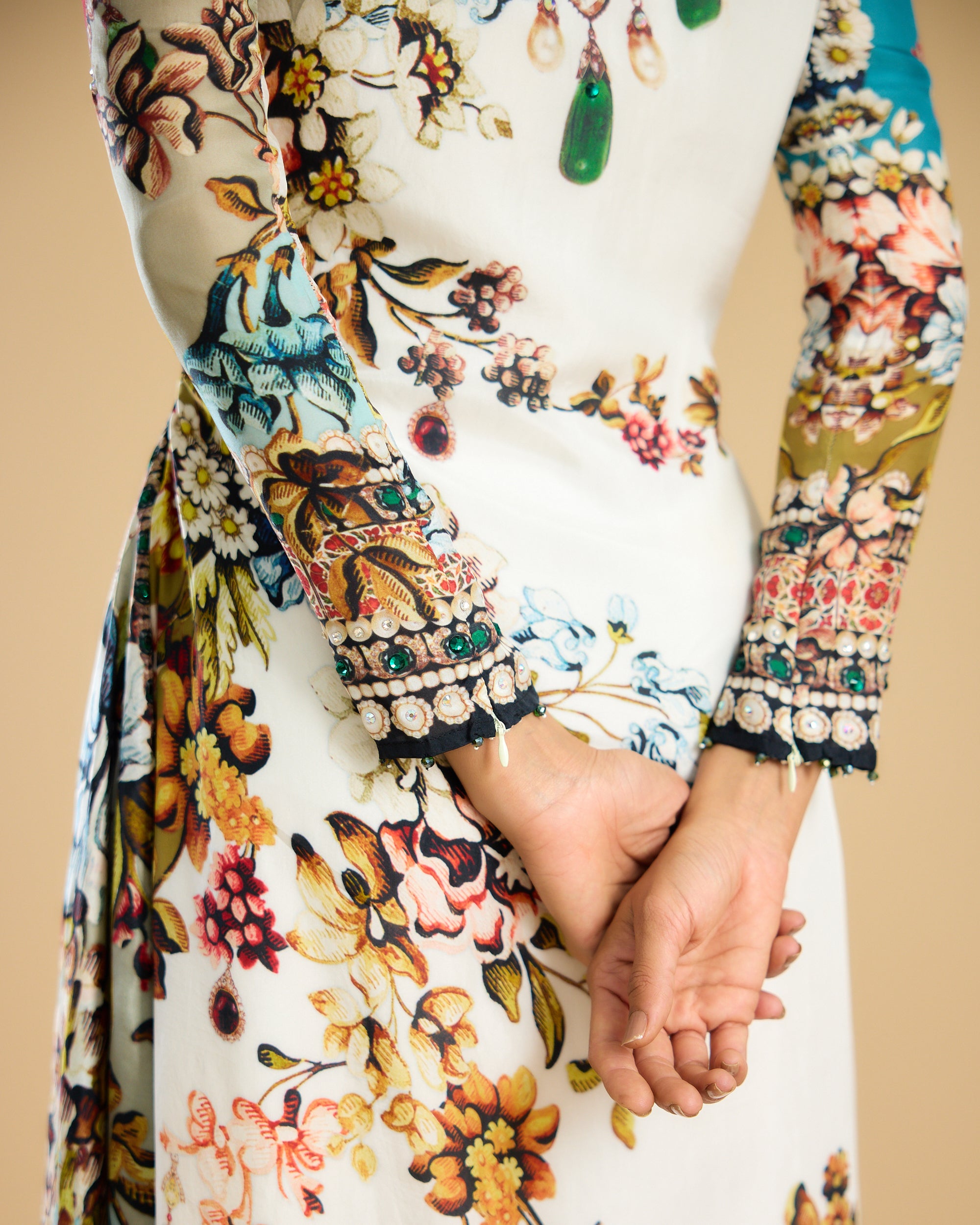 Nizam : Jamila - Ivory/Aqua