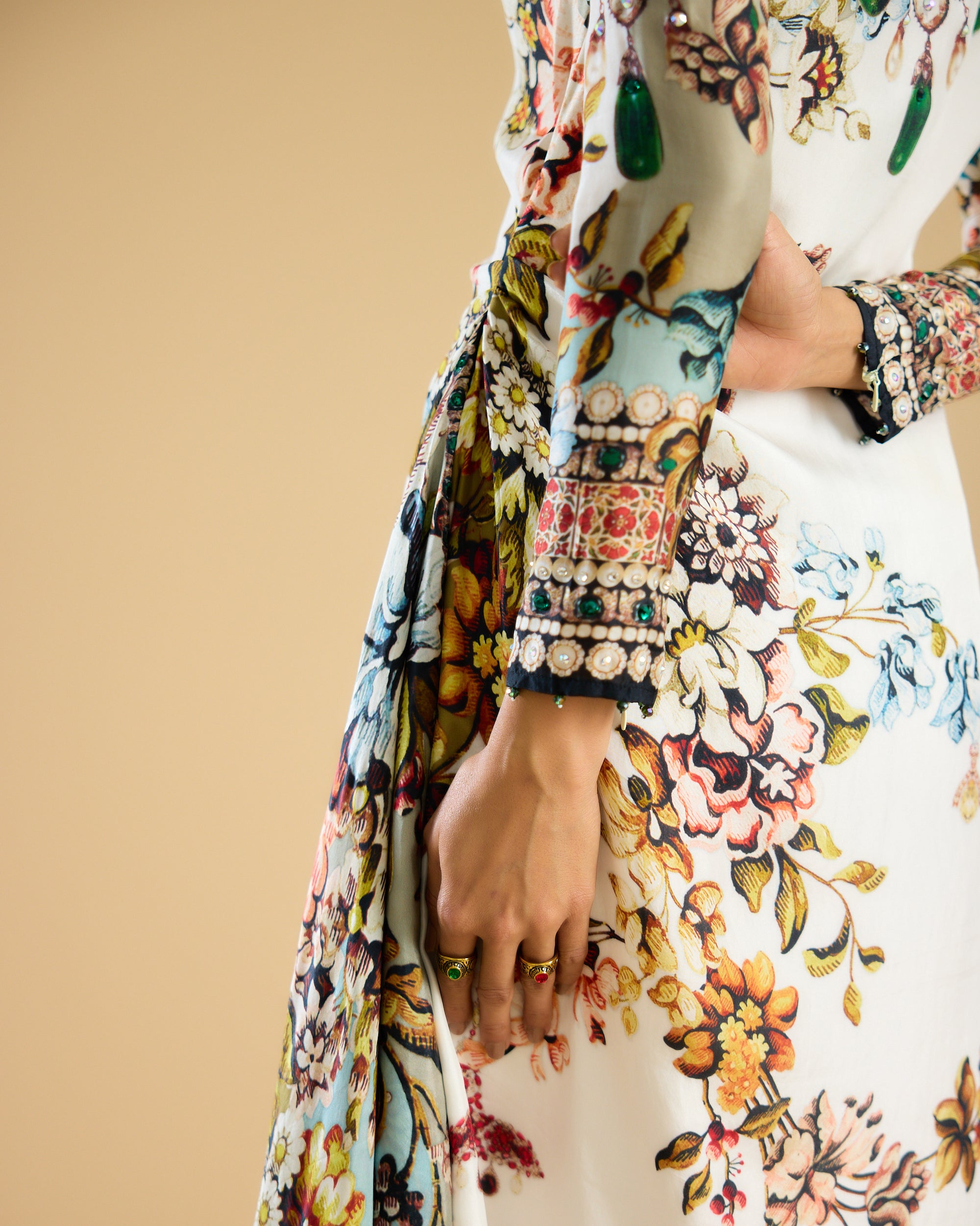 Nizam : Jamila - Ivory/Aqua
