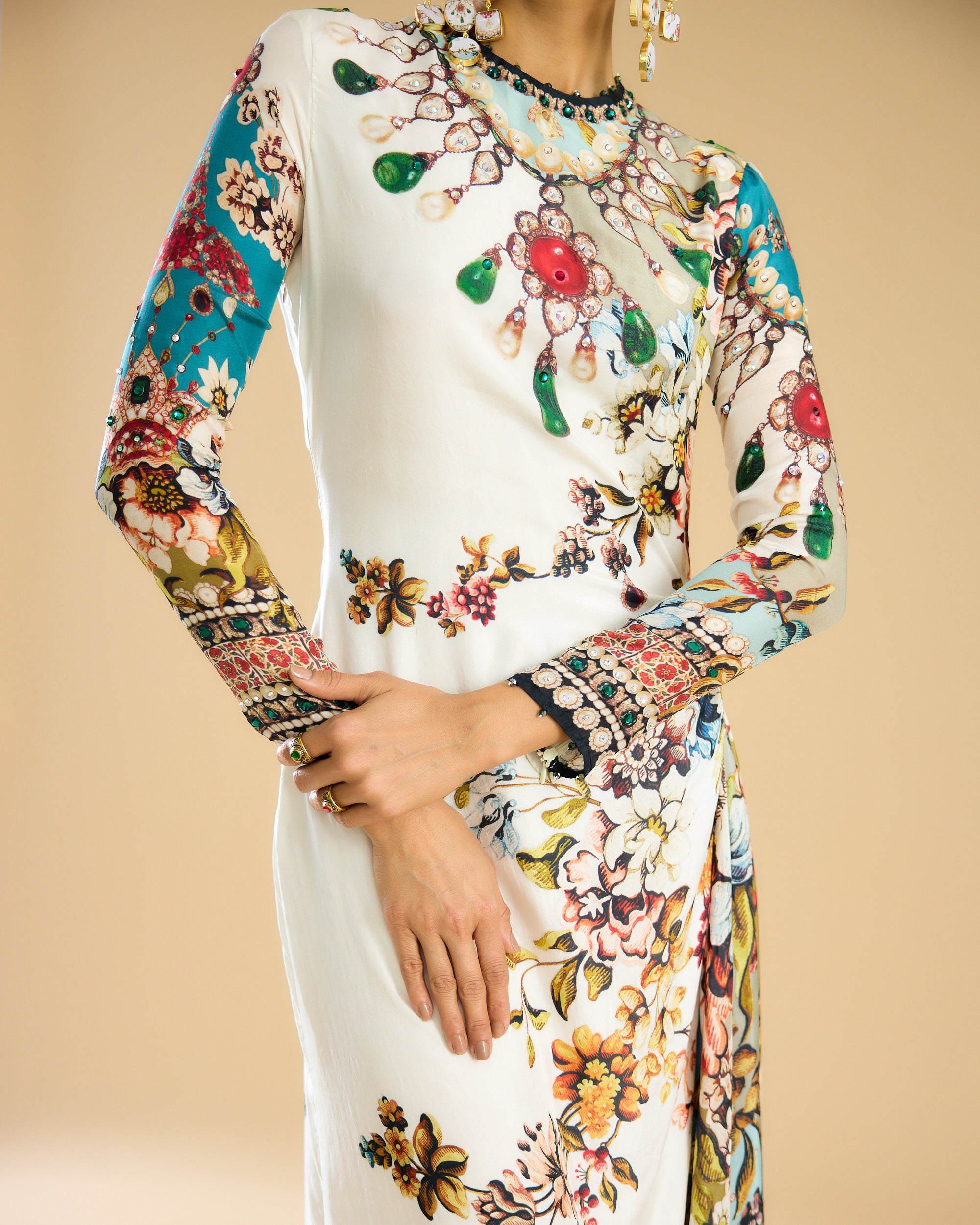 Nizam : Jamila - Ivory/Aqua