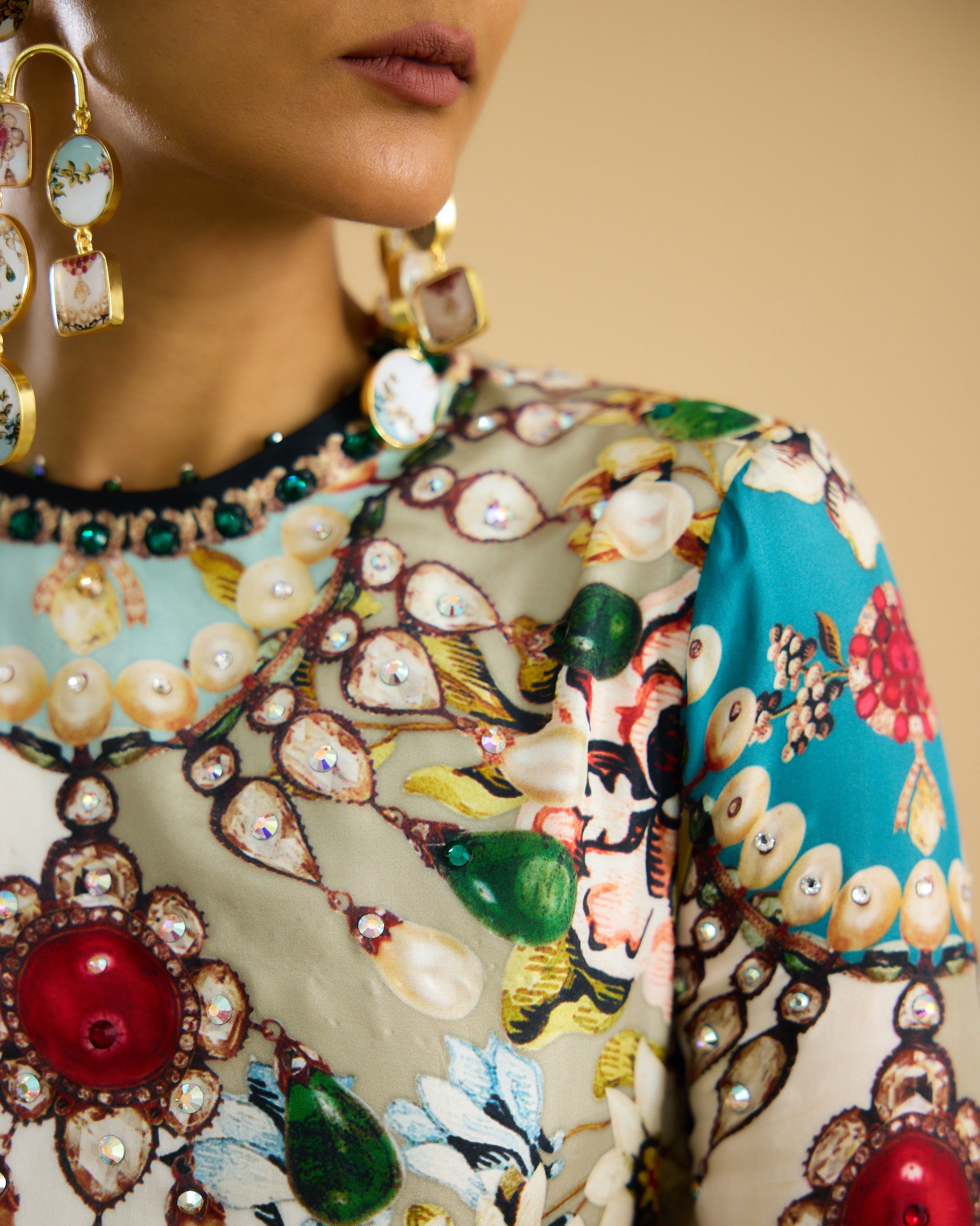 Nizam : Jamila - Ivory/Aqua