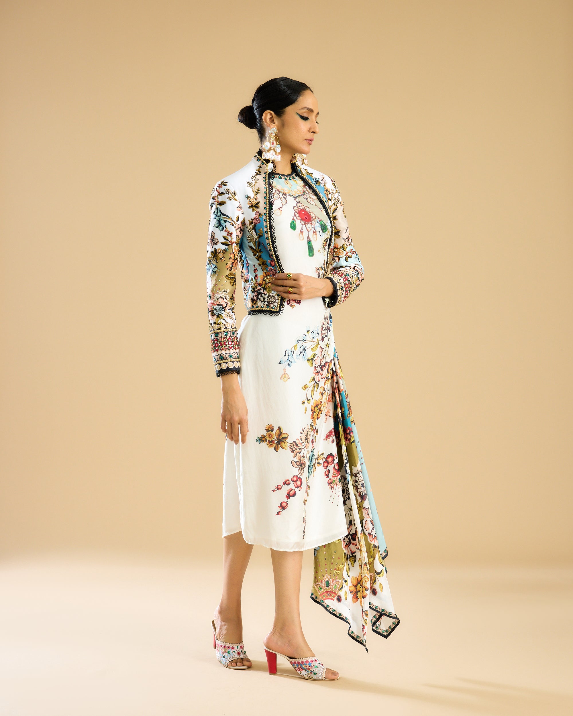 Nizam : Jamila - Ivory/Aqua