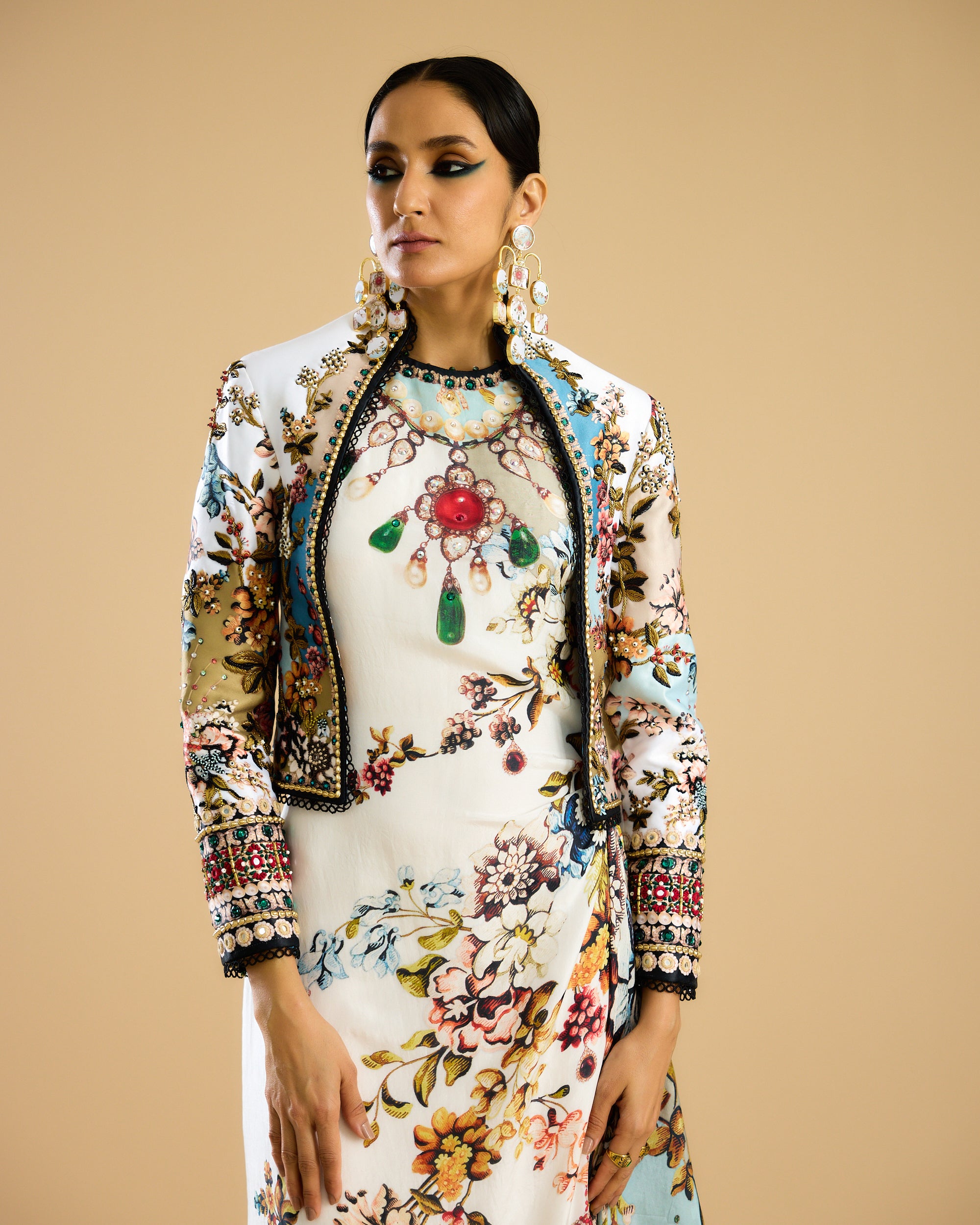 Nizam : Jamila - Ivory/Aqua