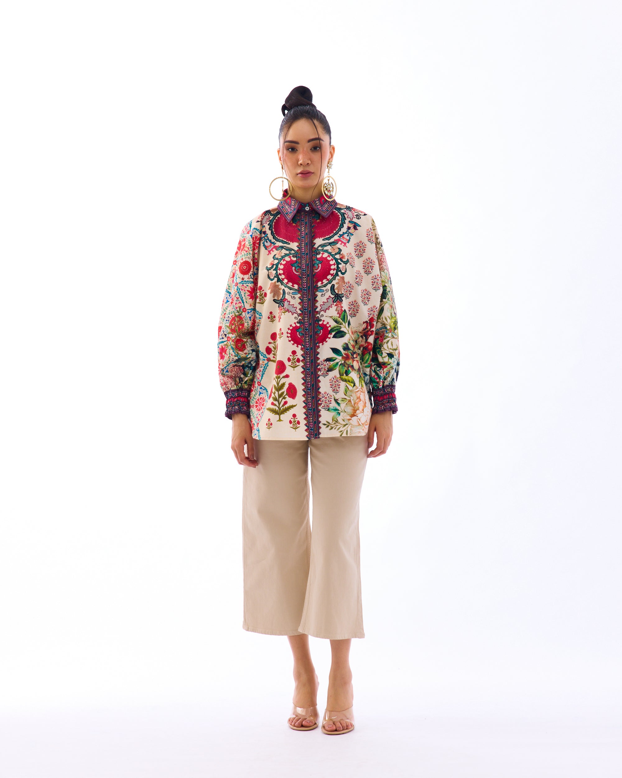 J'adore : Faiza - Ivory/Maroon