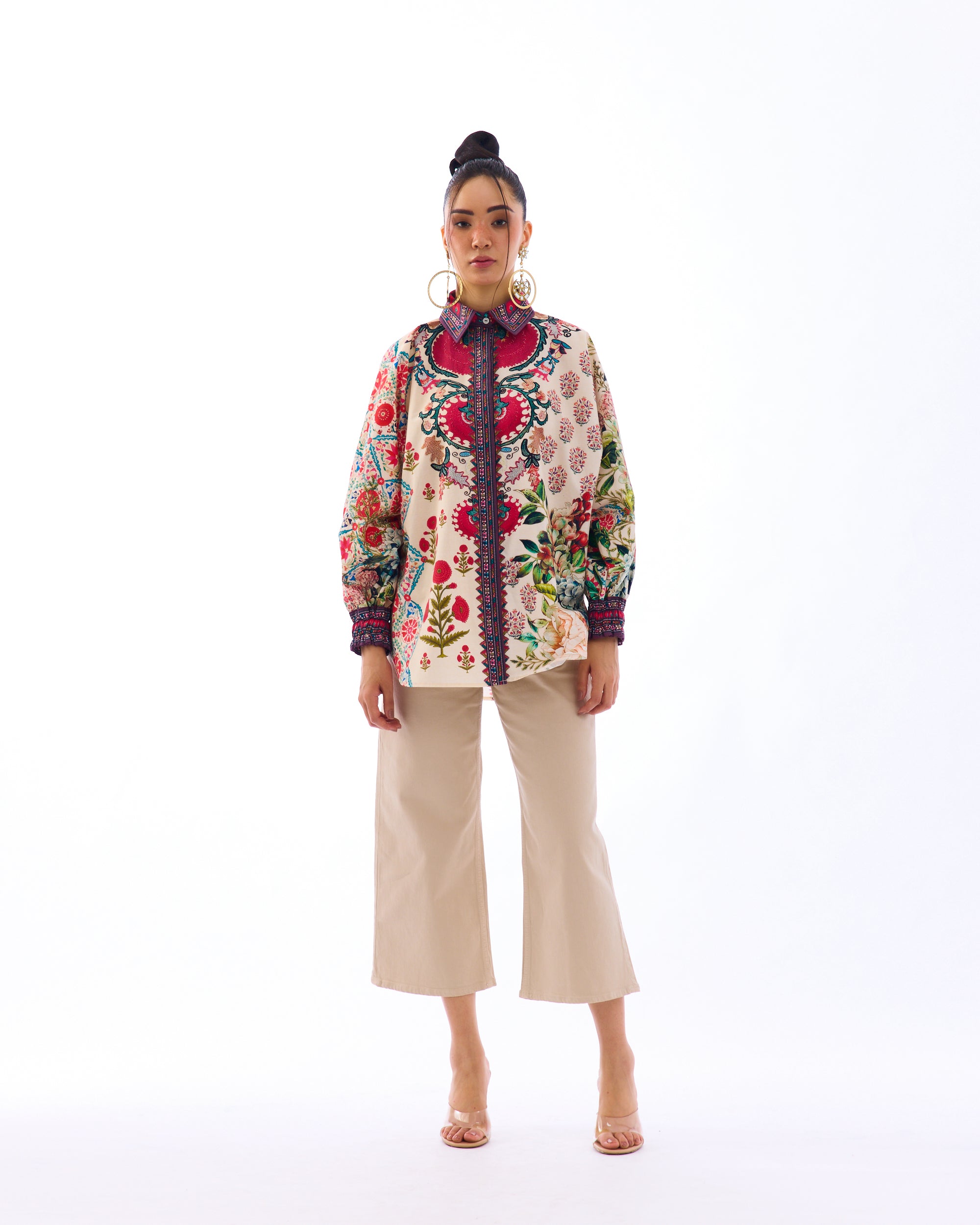 J'adore : Faiza - Ivory/Maroon