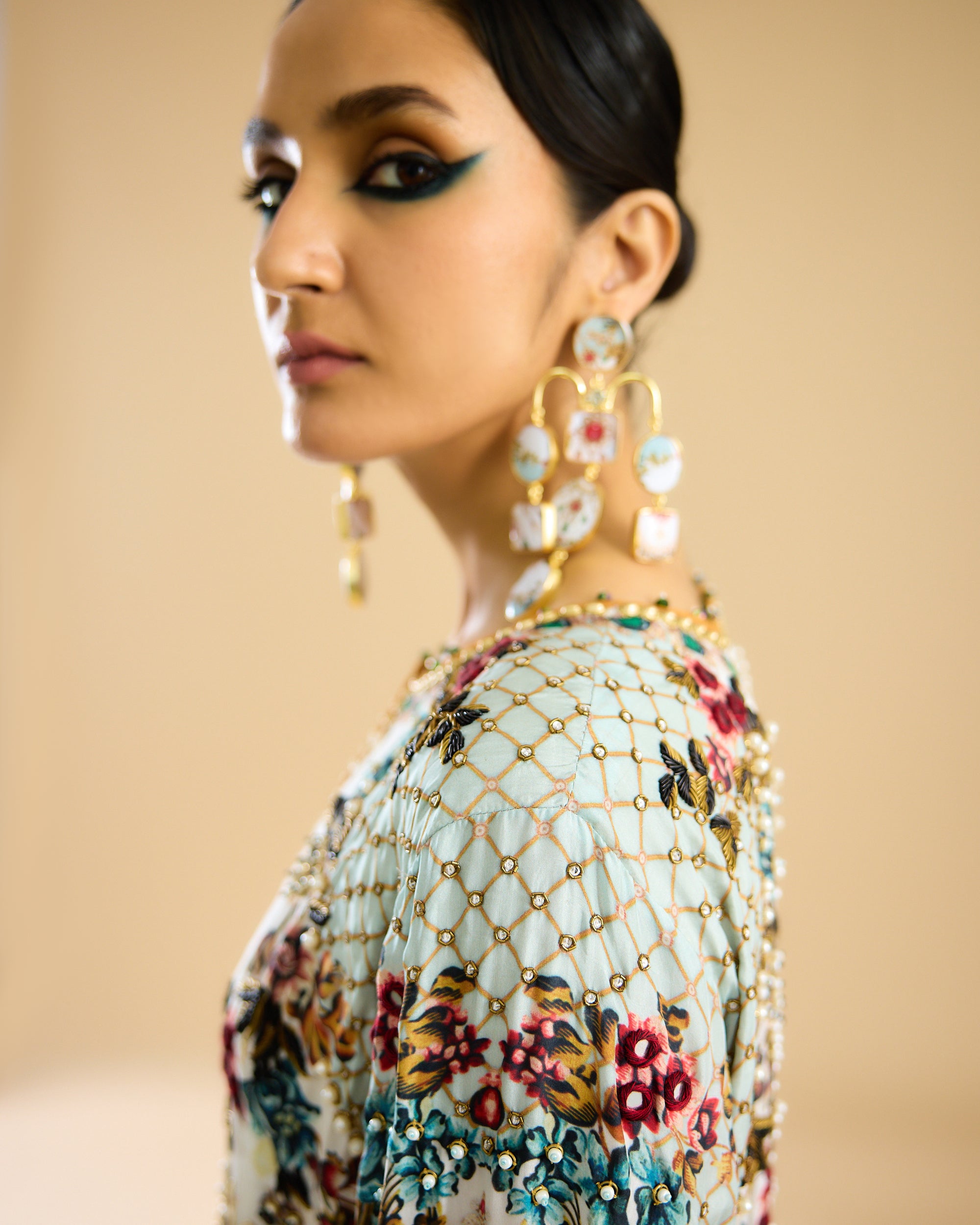Nizam : Chinara - Ivory/Aqua