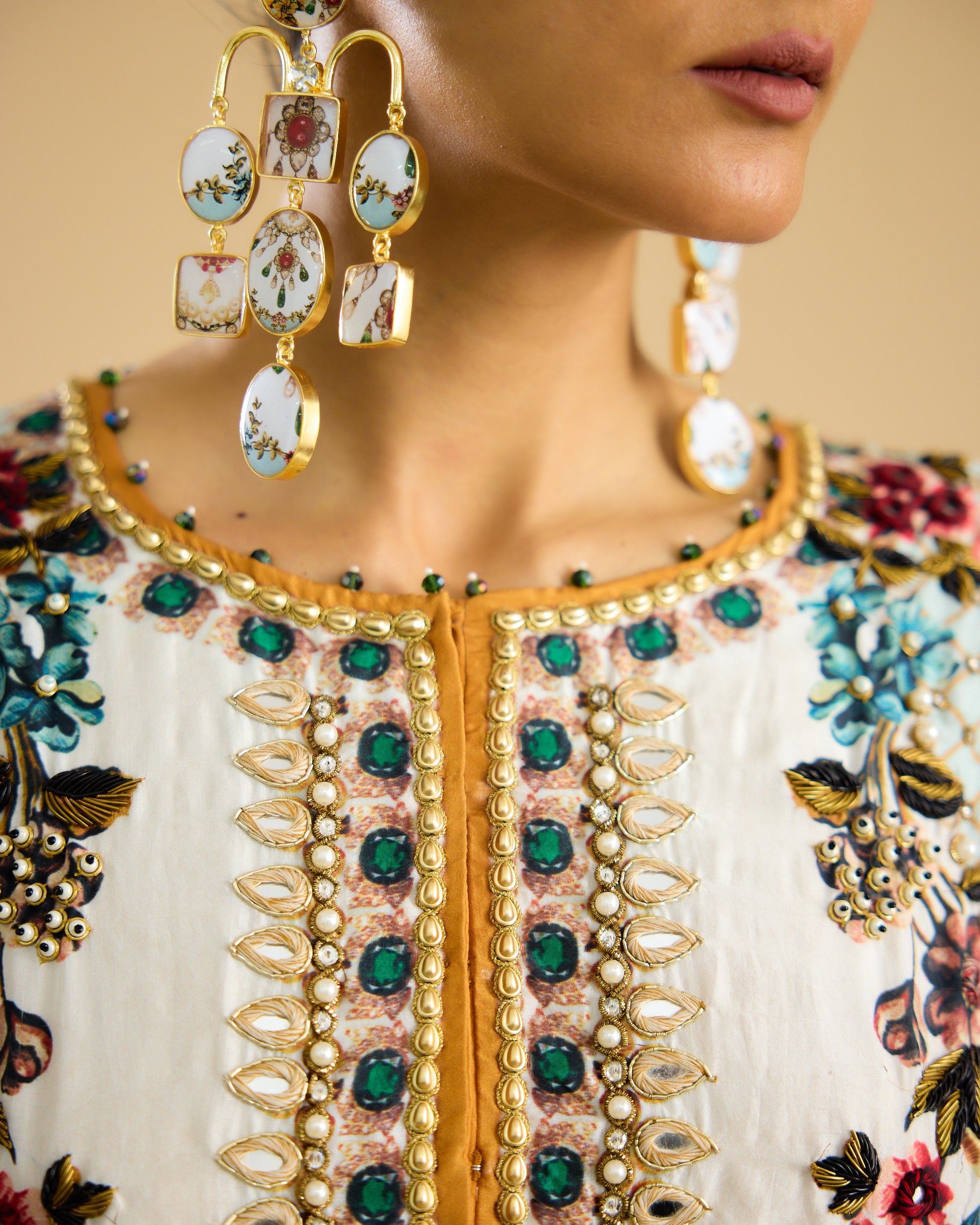 Nizam : Chinara - Ivory/Aqua