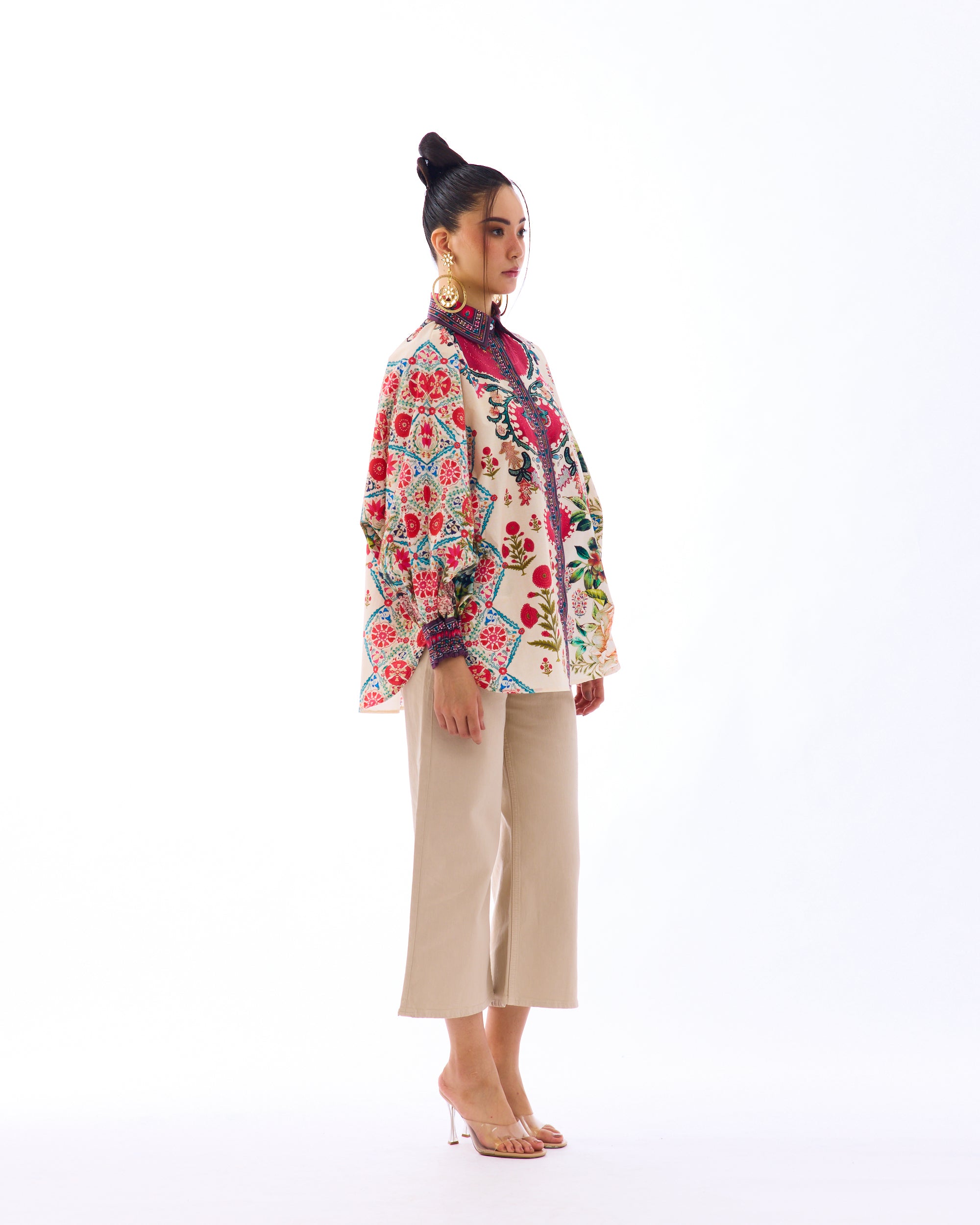 J'adore : Faiza - Ivory/Maroon