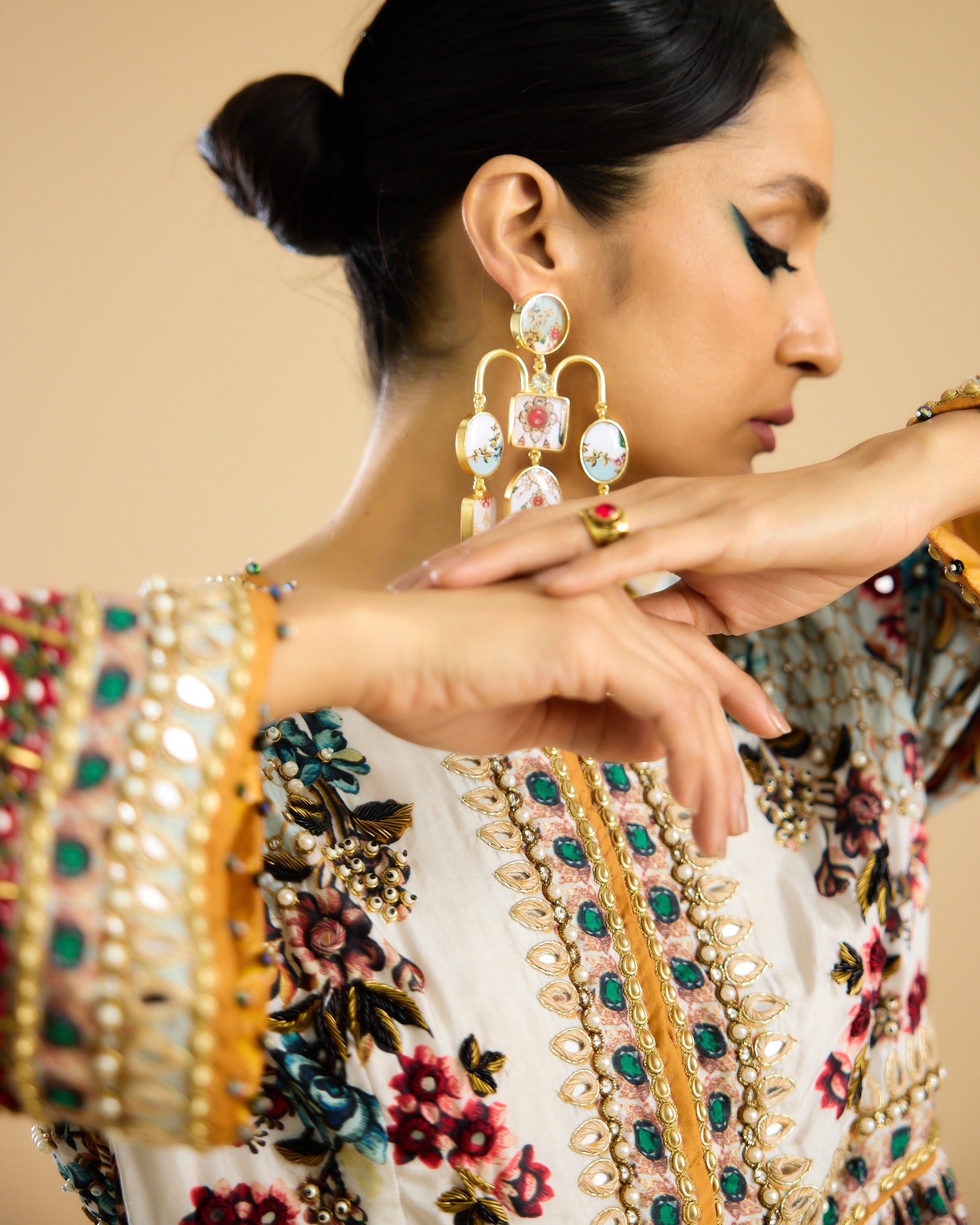 Nizam : Chinara - Ivory/Aqua