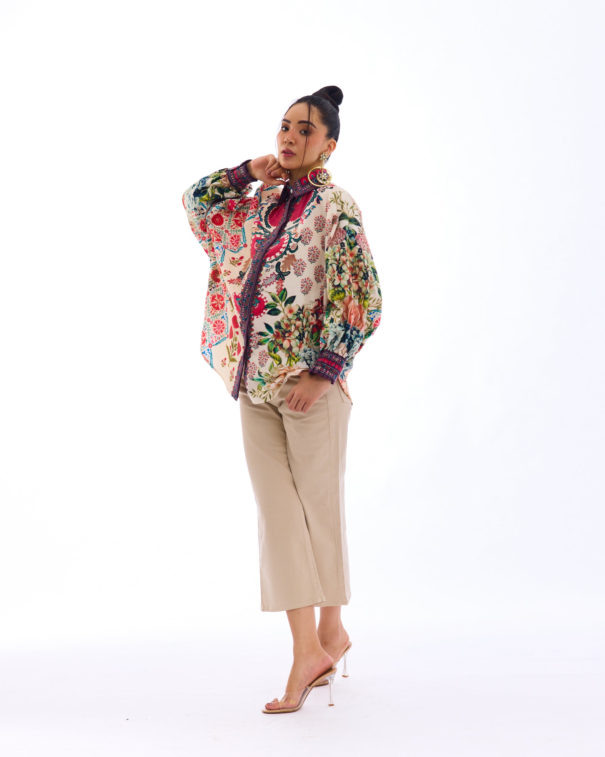 J'adore : Faiza - Ivory/Maroon