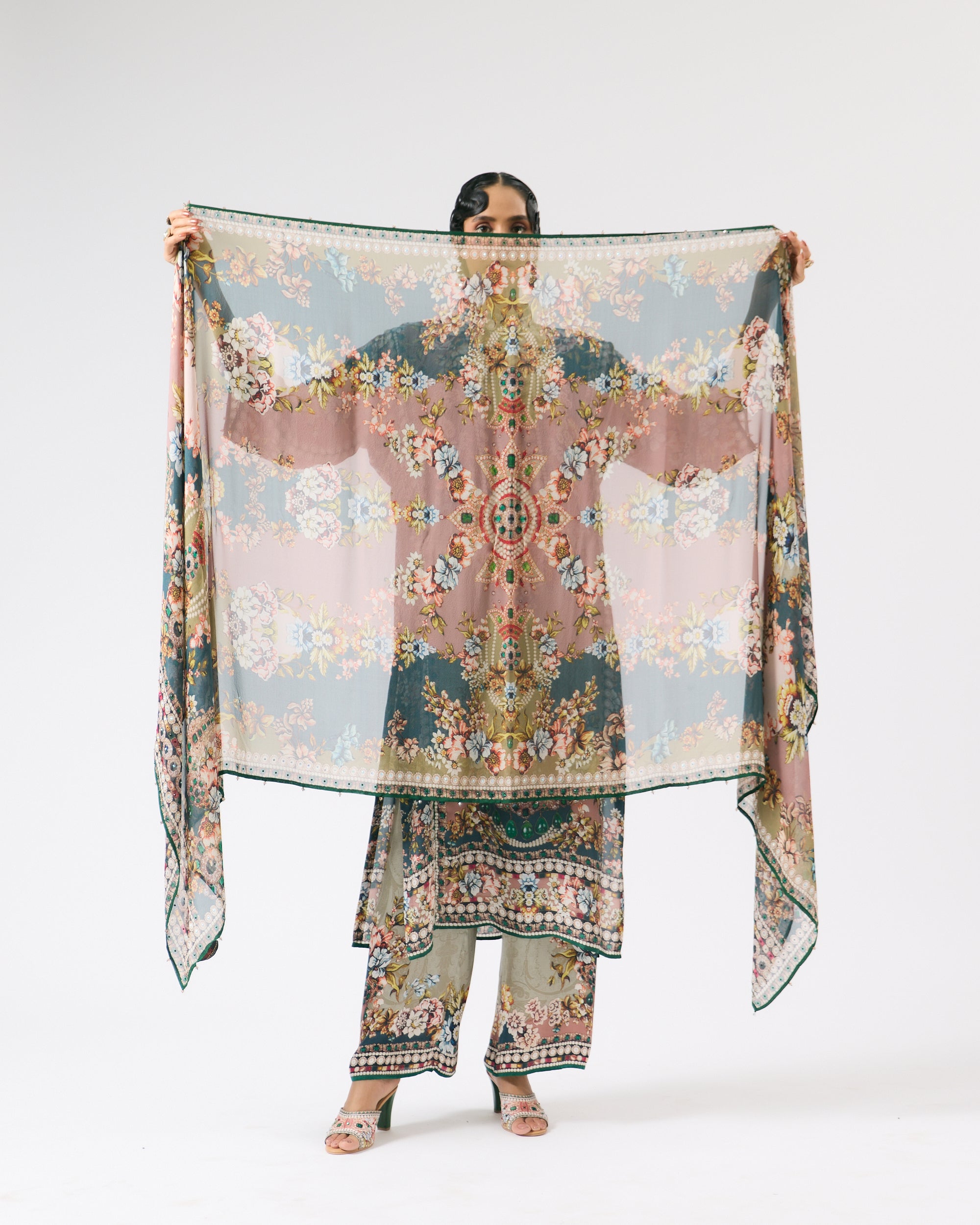 Nizam : Ghazala - Dusty Rose/Teal