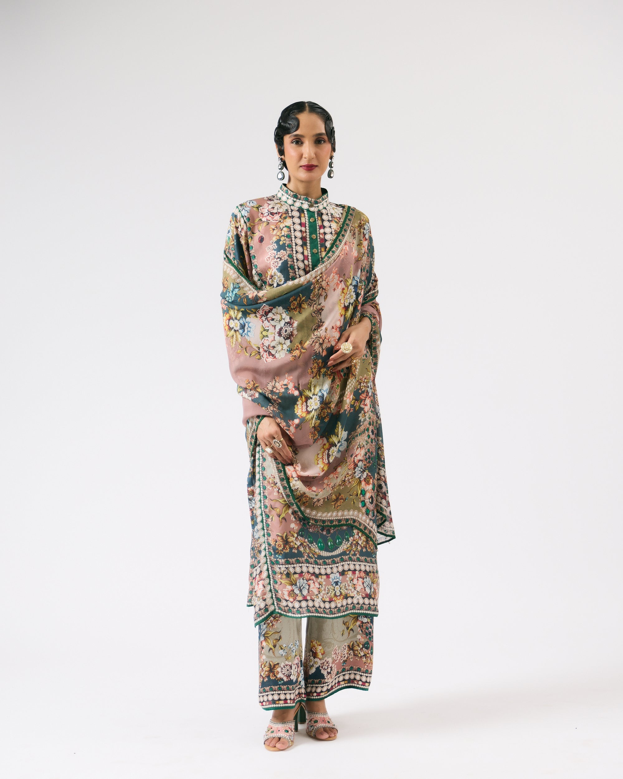 Nizam : Ghazala - Dusty Rose/Teal