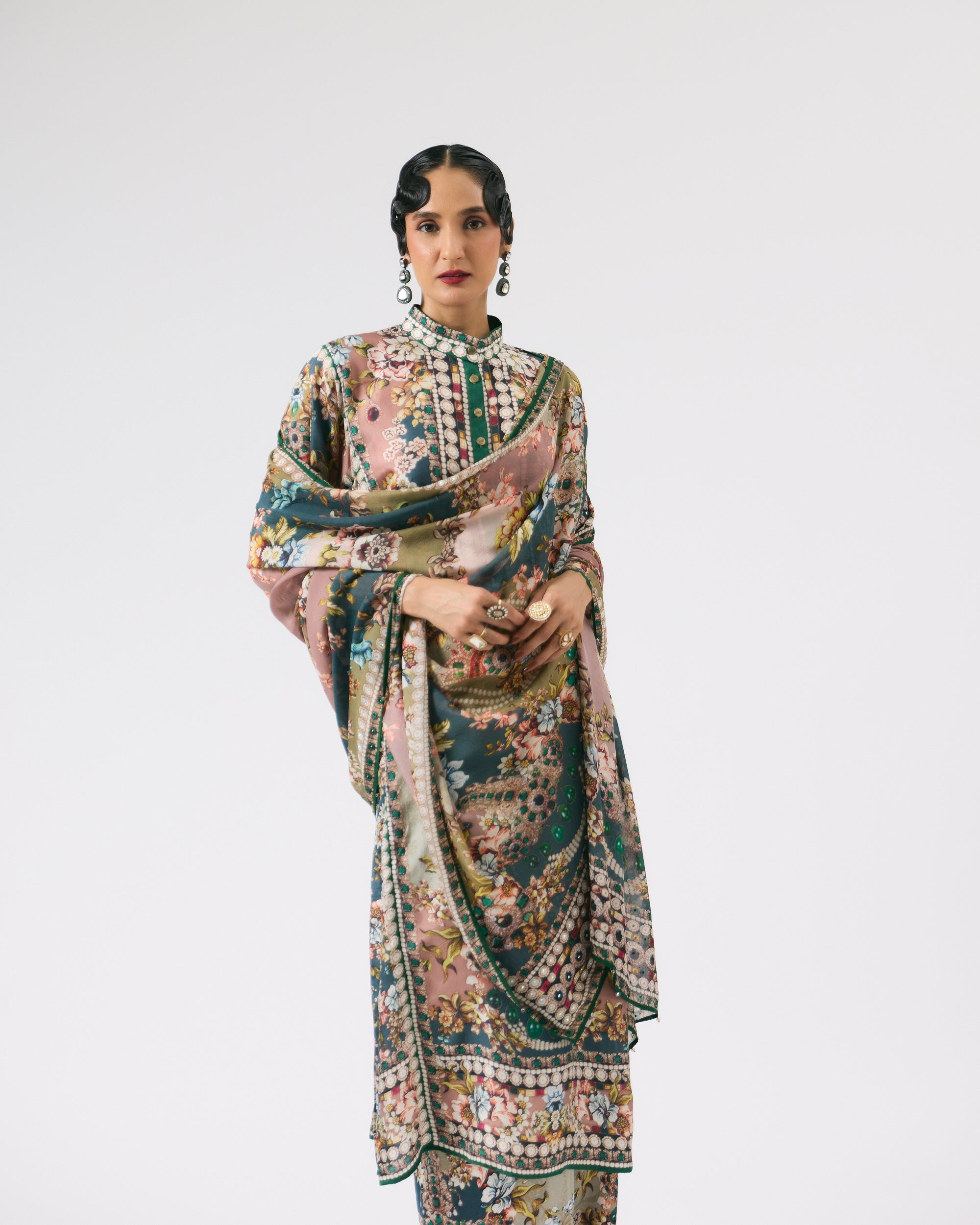 Nizam : Ghazala - Dusty Rose/Teal