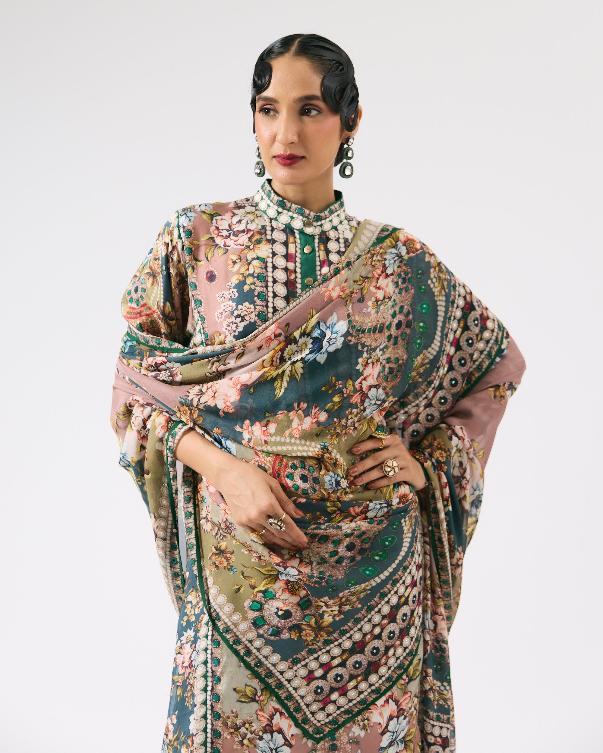 Nizam : Ghazala - Dusty Rose/Teal