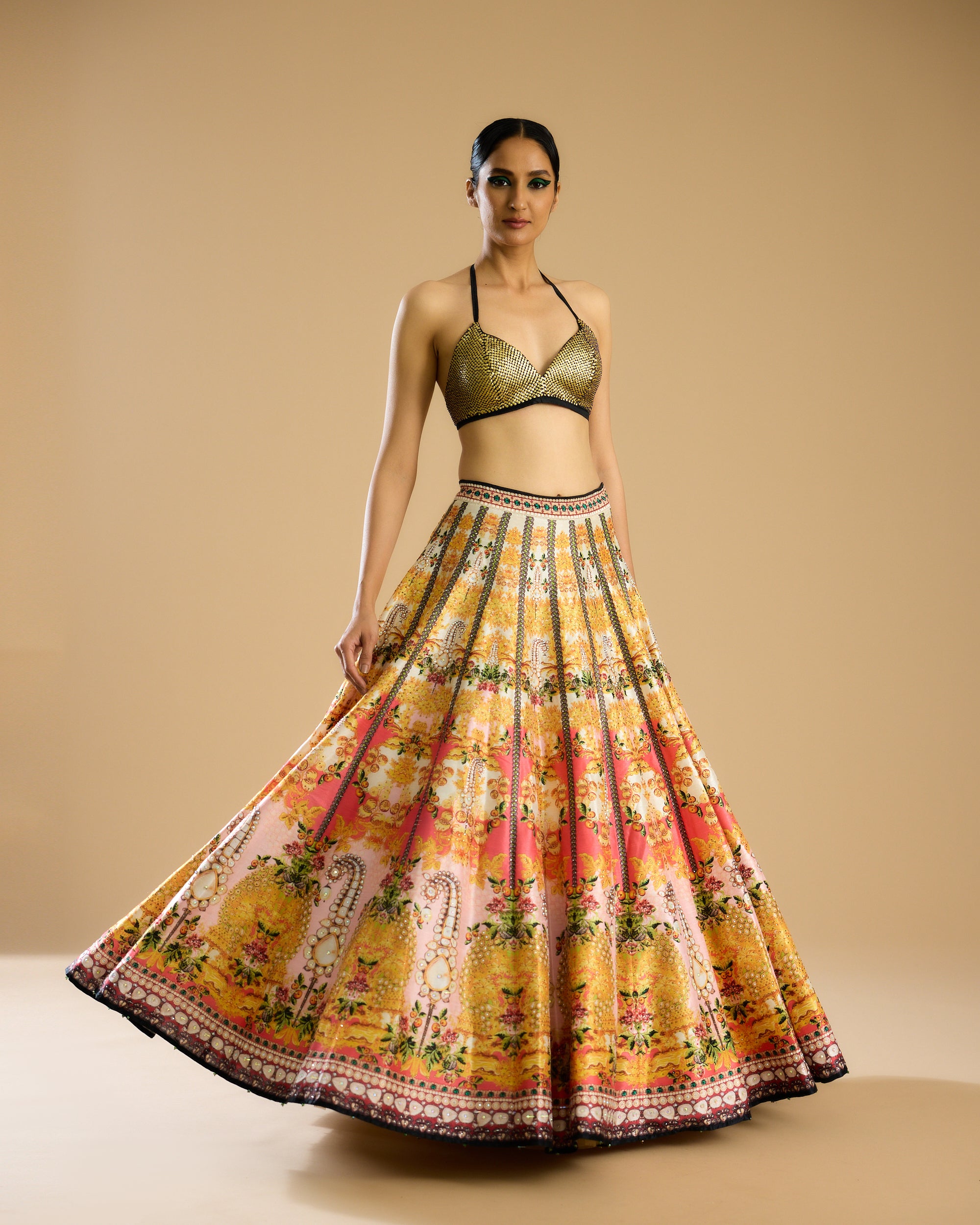 Nizam : Jignasa Leela - Mustard/Emerald