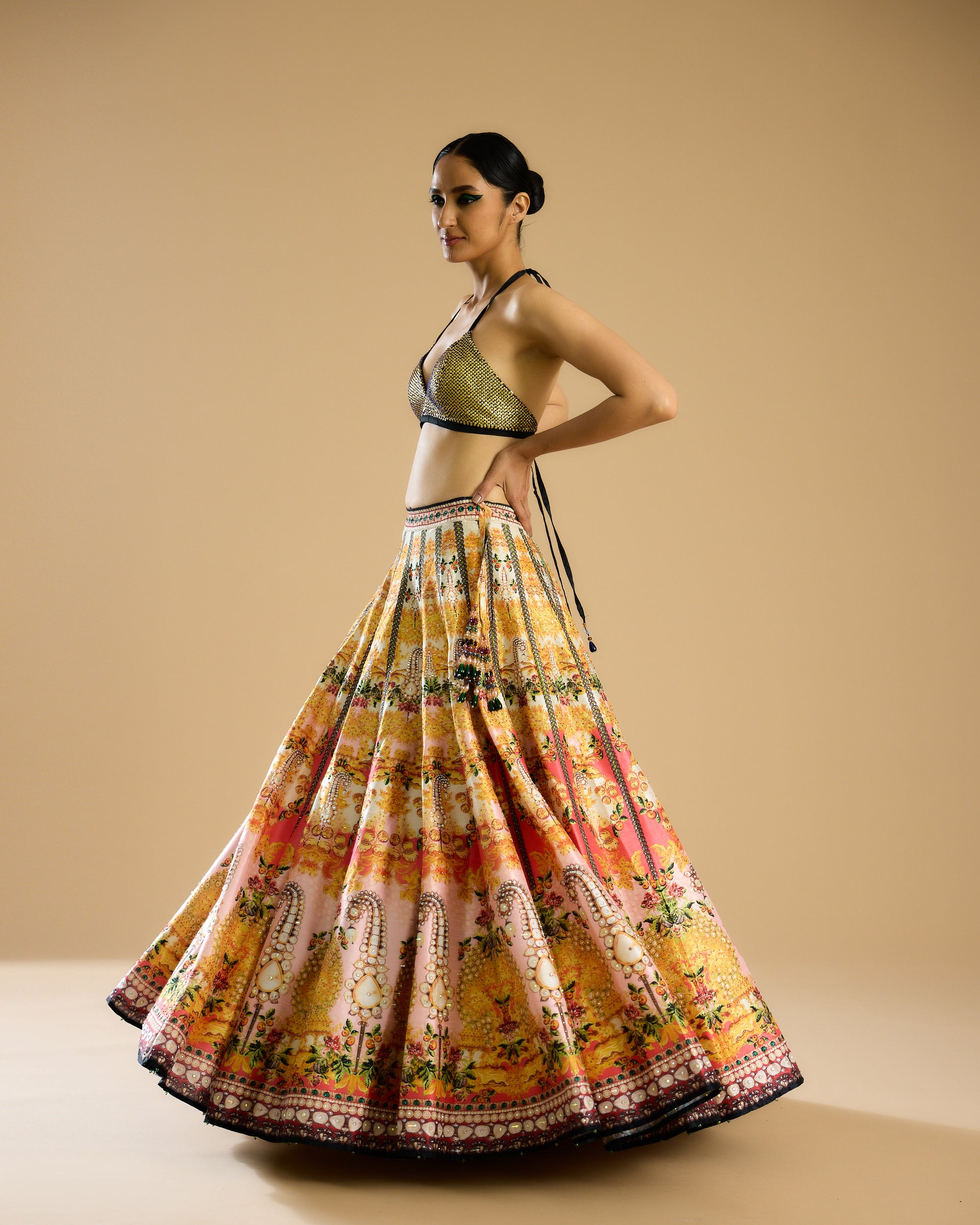 Nizam : Jignasa Leela - Mustard/Emerald