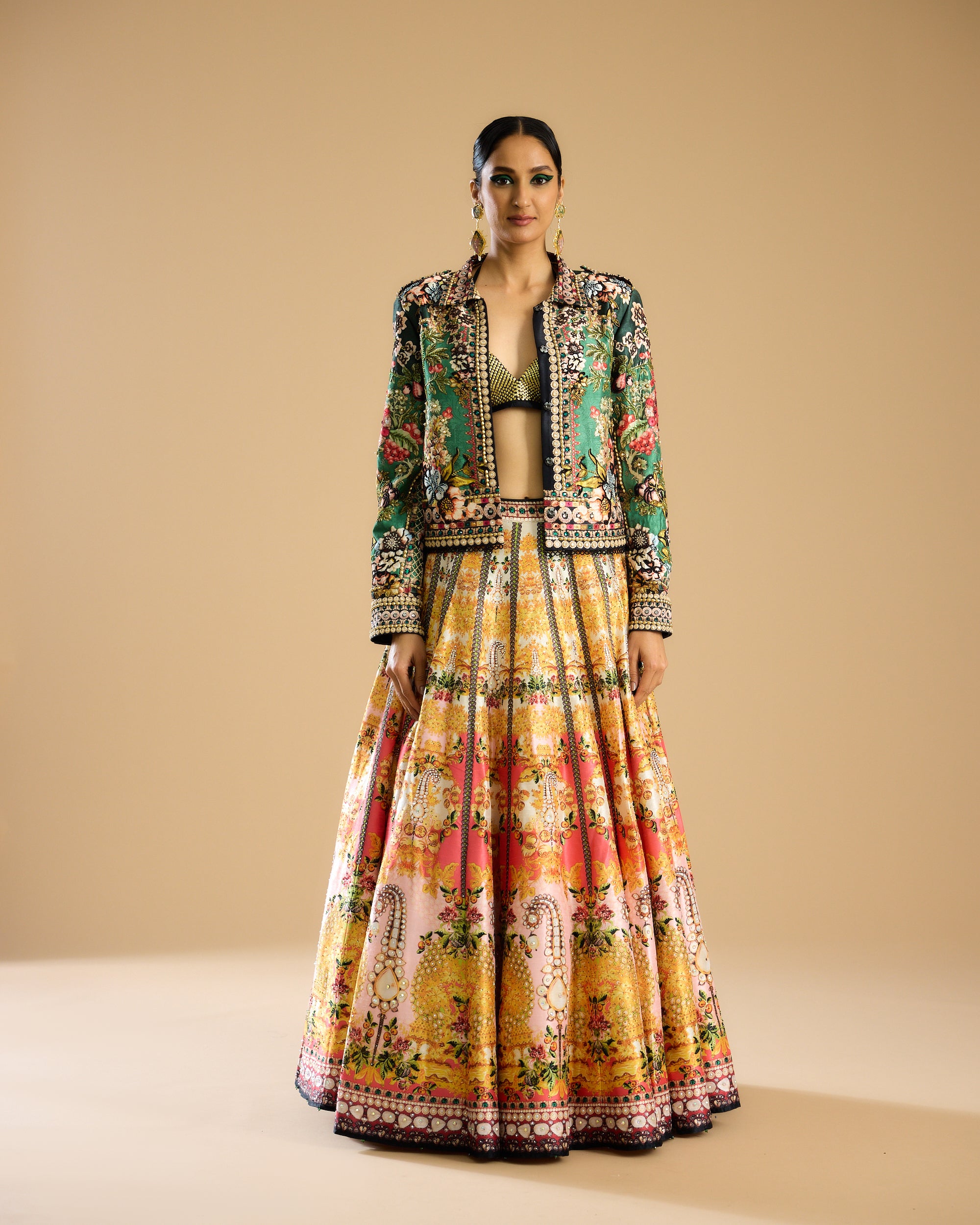 Nizam : Jignasa Leela - Mustard/Emerald