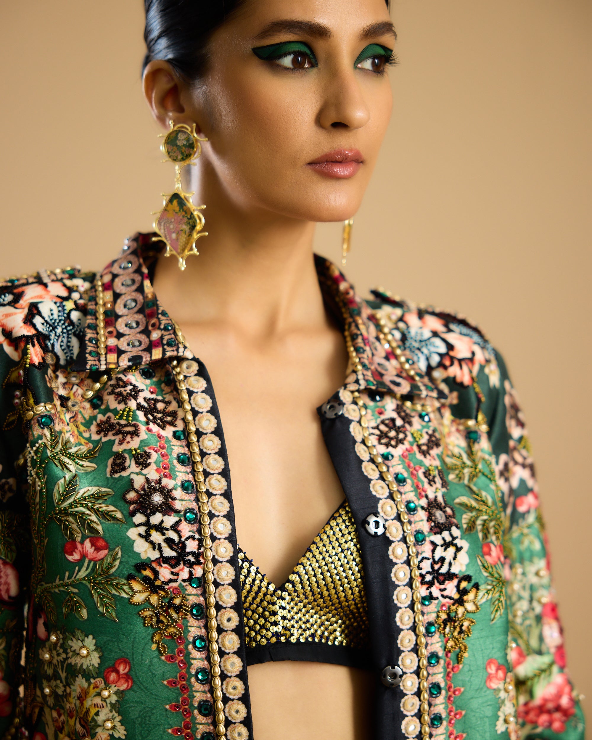Nizam : Jignasa Leela - Mustard/Emerald
