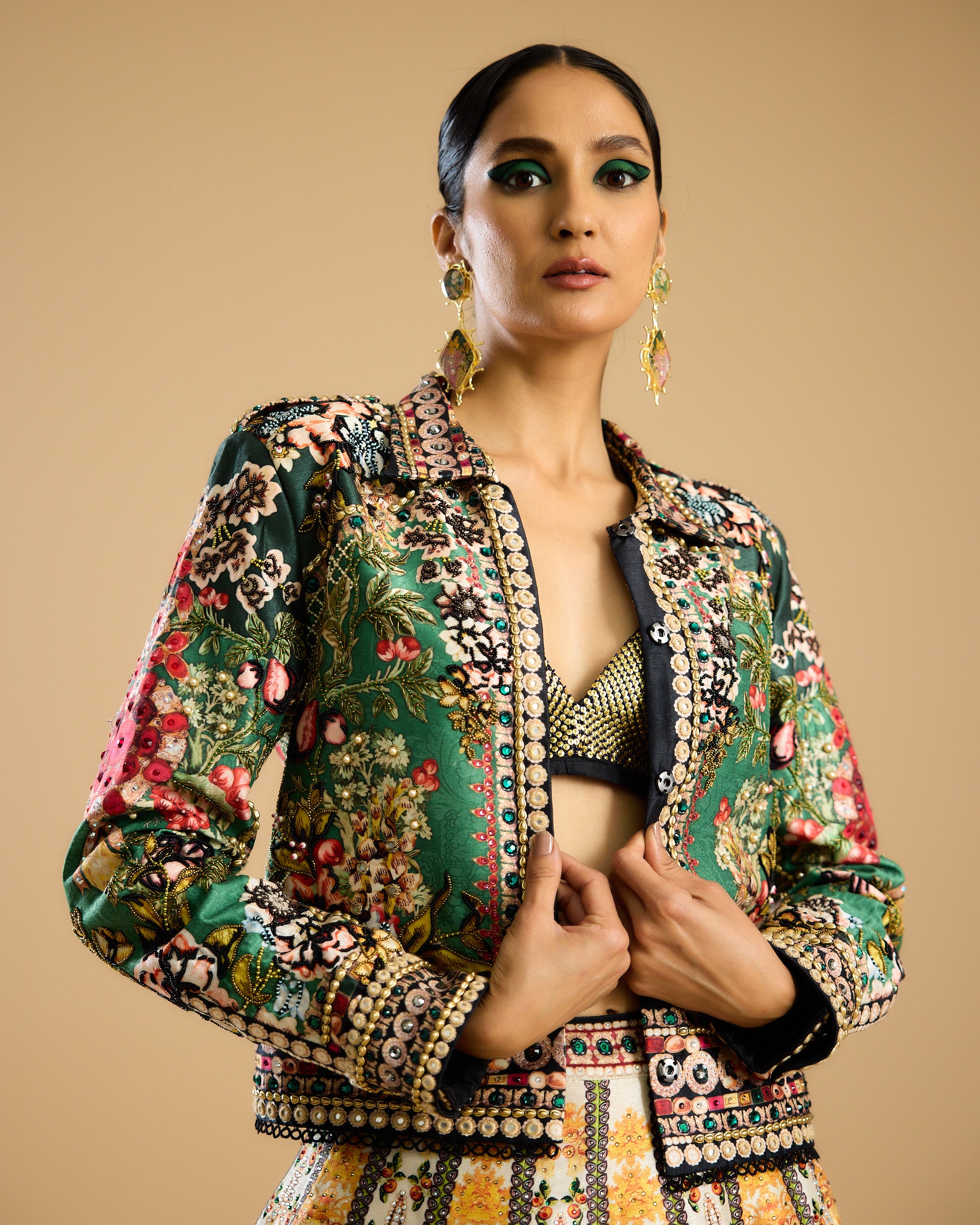 Nizam : Jignasa Leela - Mustard/Emerald