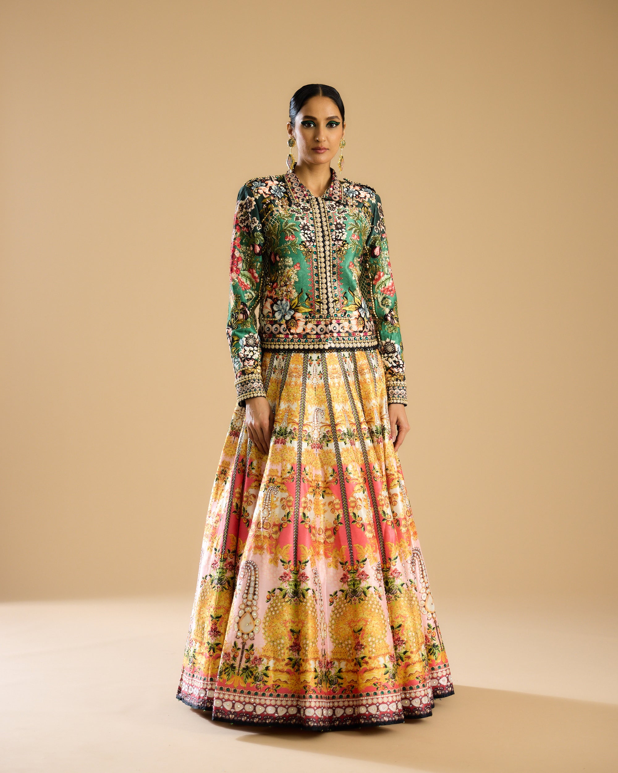 Nizam : Jignasa Leela - Mustard/Emerald