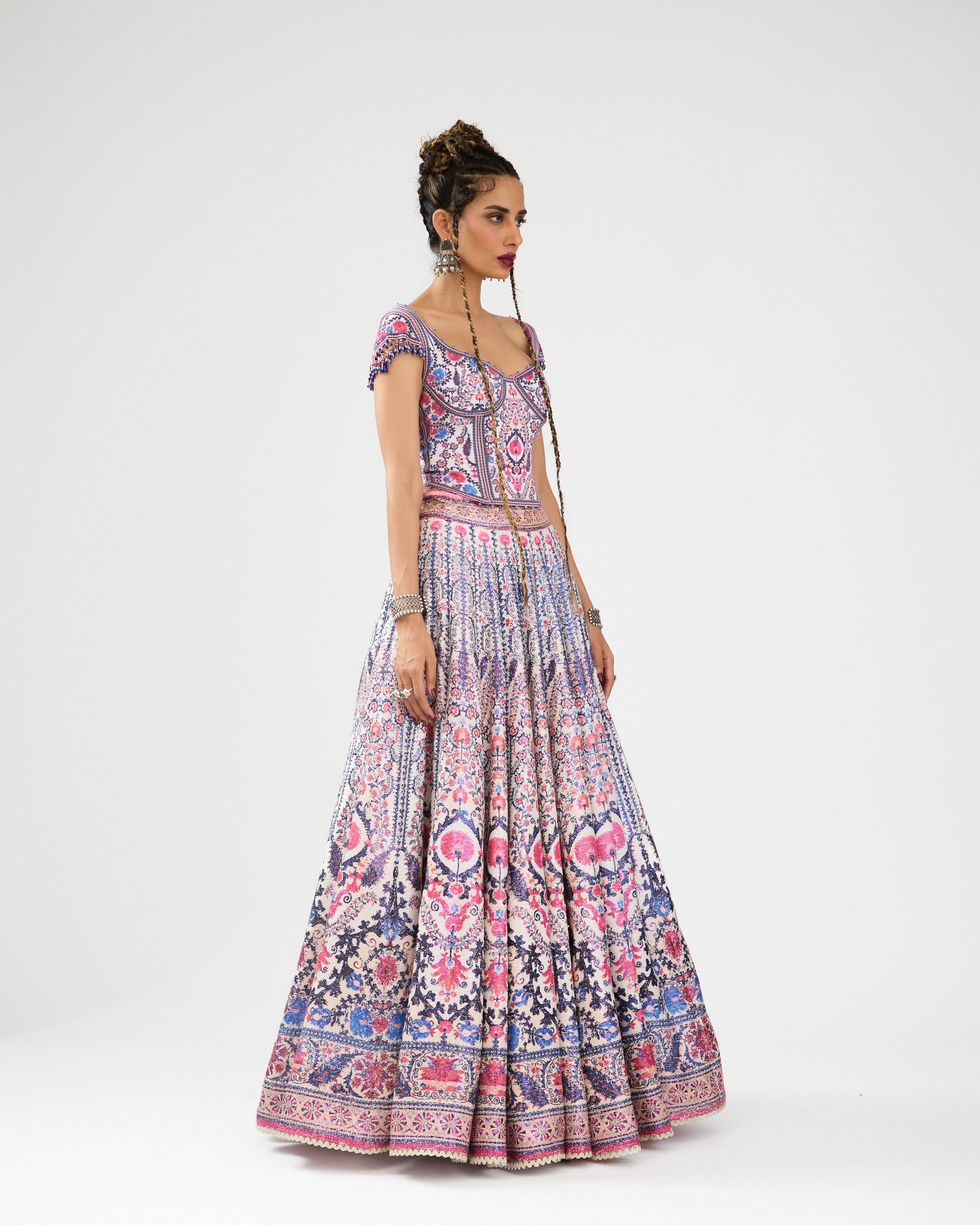 A Bukhara Summer : Leela/Corset - Ivory/Pink