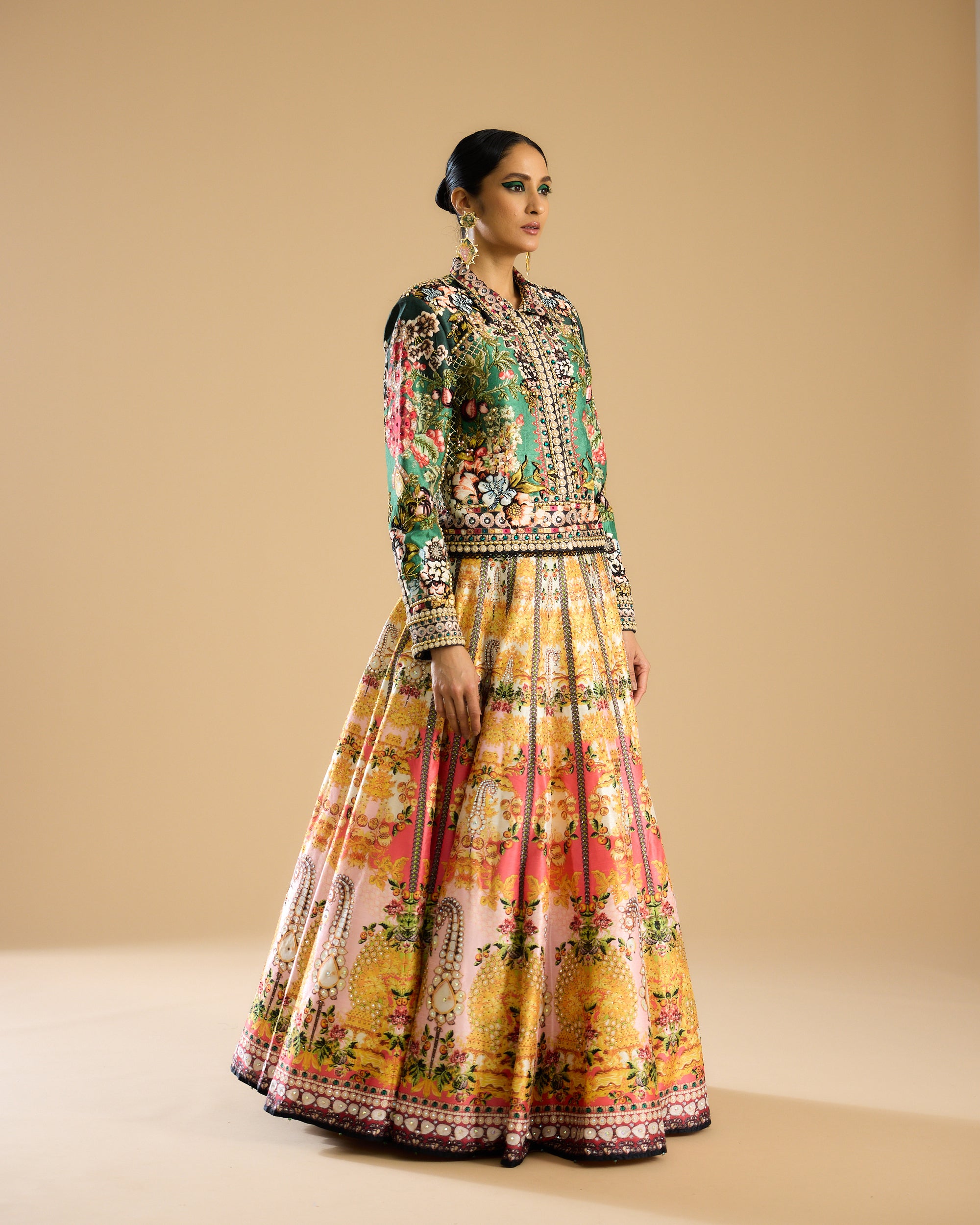 Nizam : Jignasa Leela - Mustard/Emerald