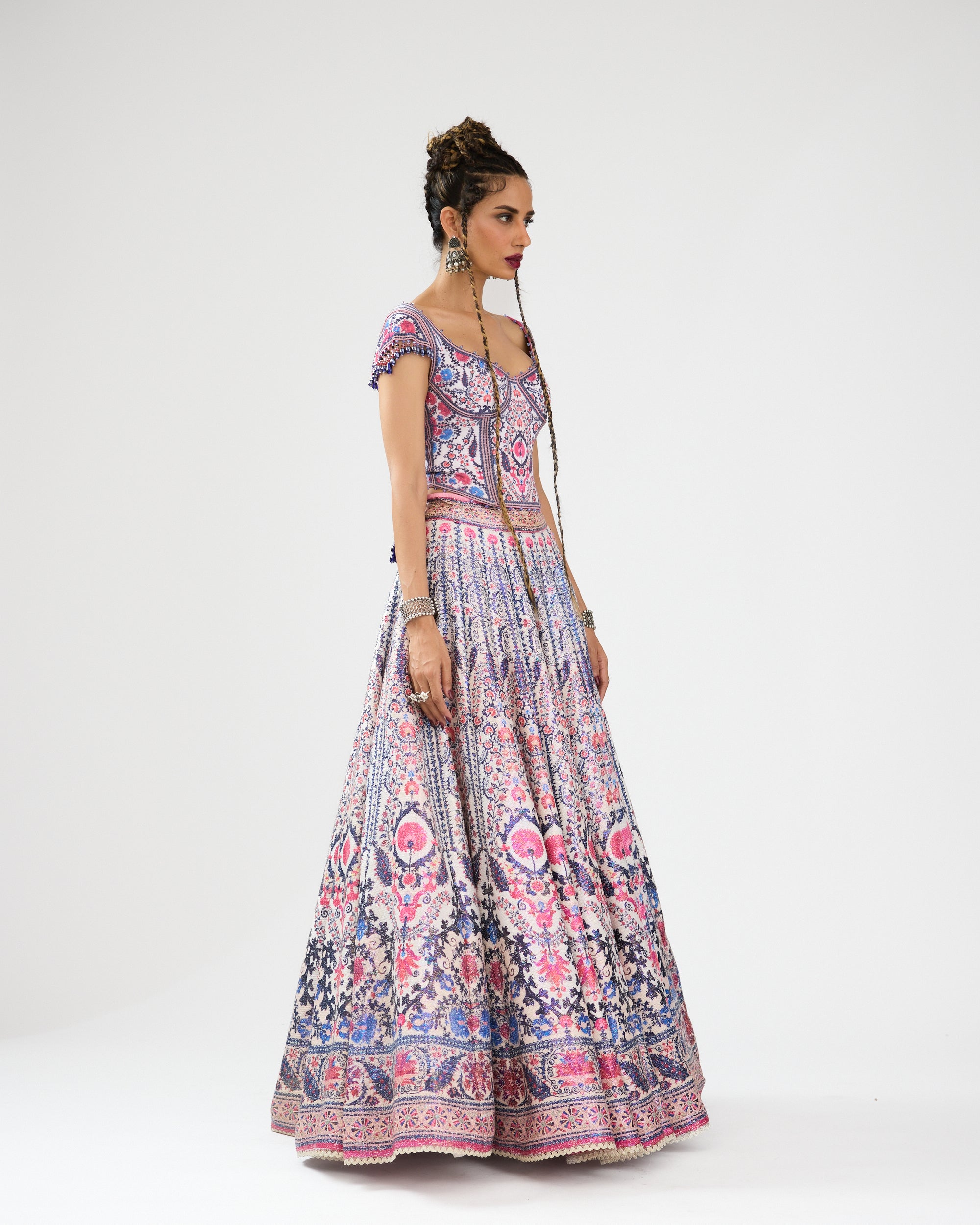 A Bukhara Summer : Leela/Corset - Ivory/Pink