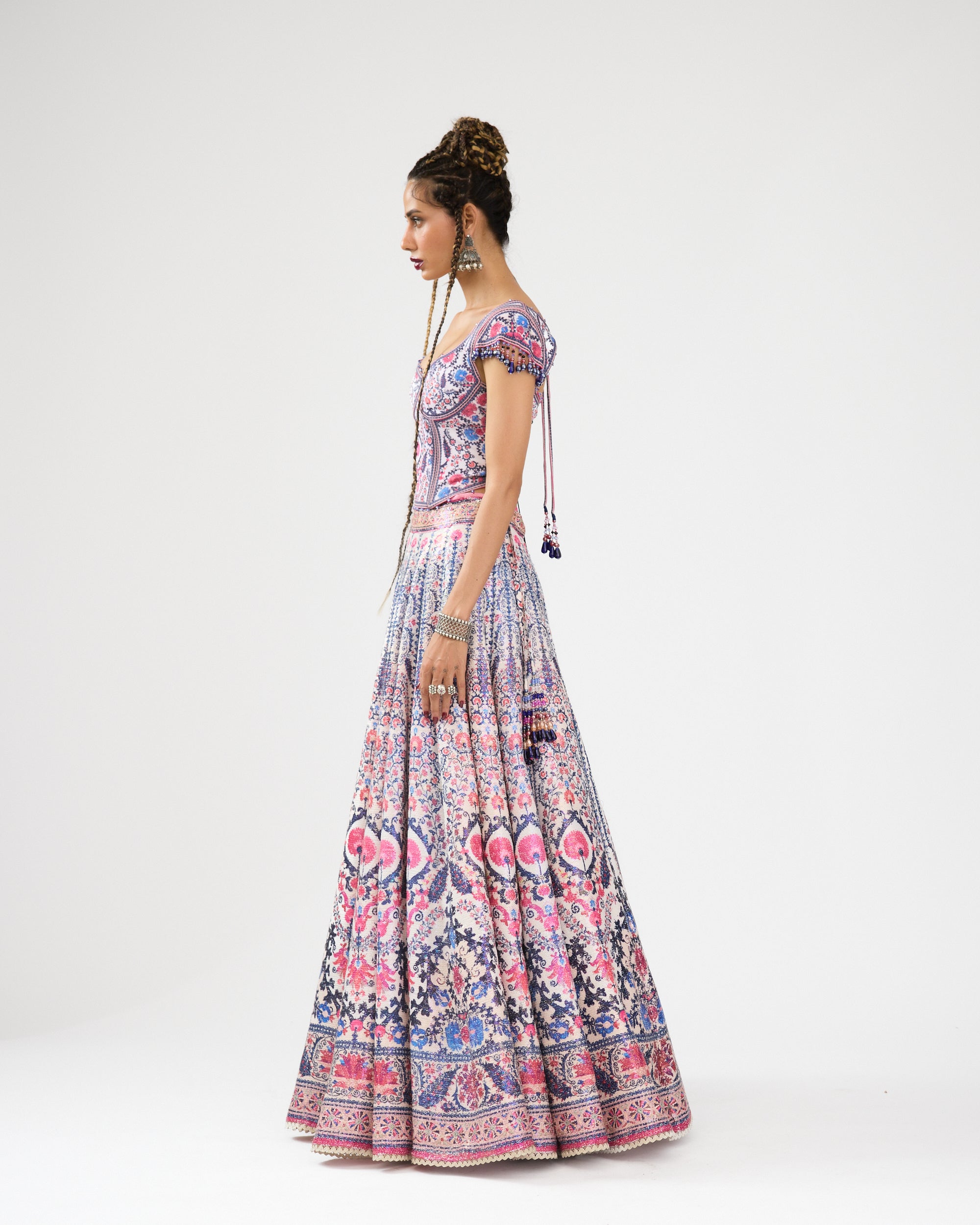 A Bukhara Summer : Leela/Corset - Ivory/Pink