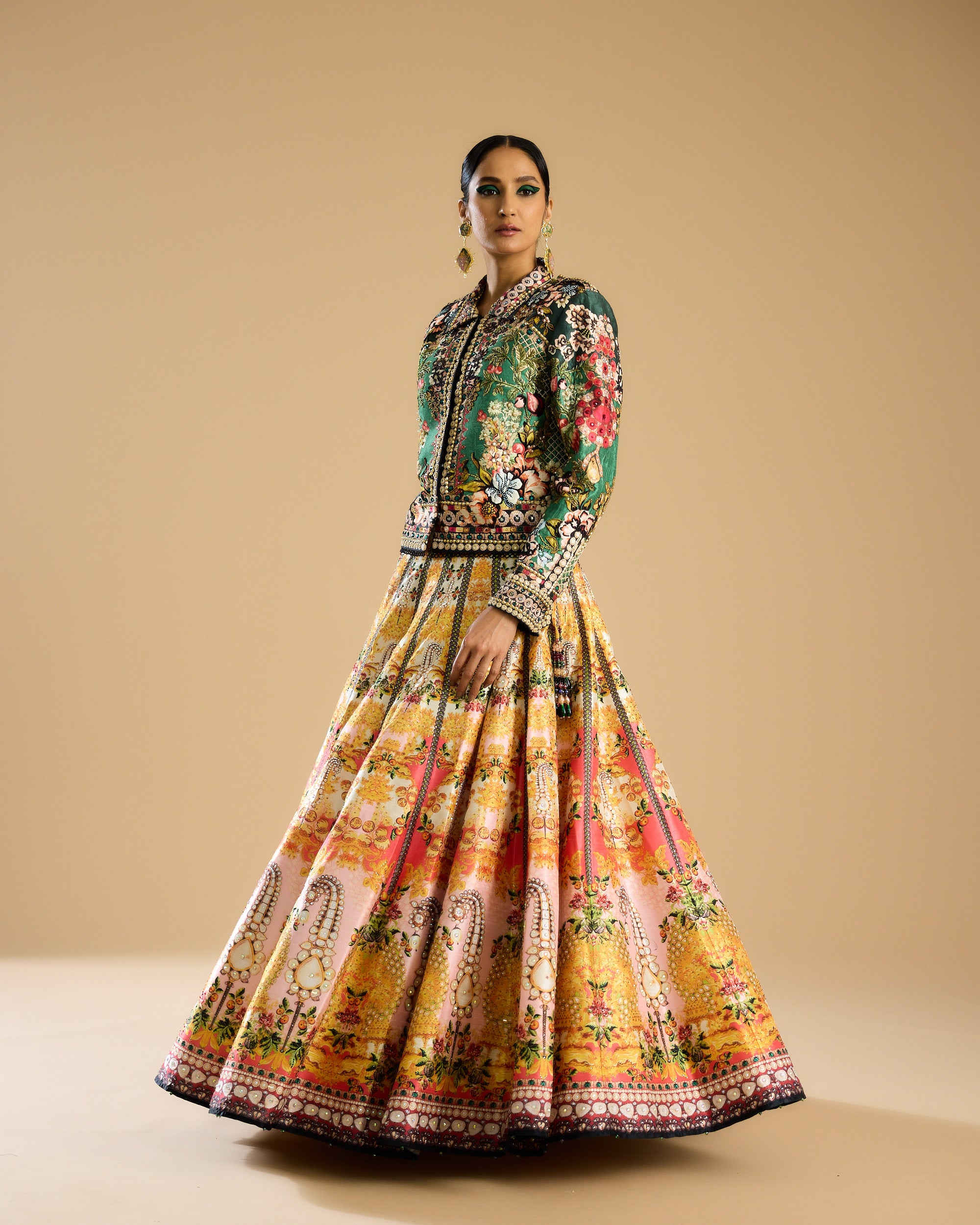 Nizam : Jignasa Leela - Mustard/Emerald