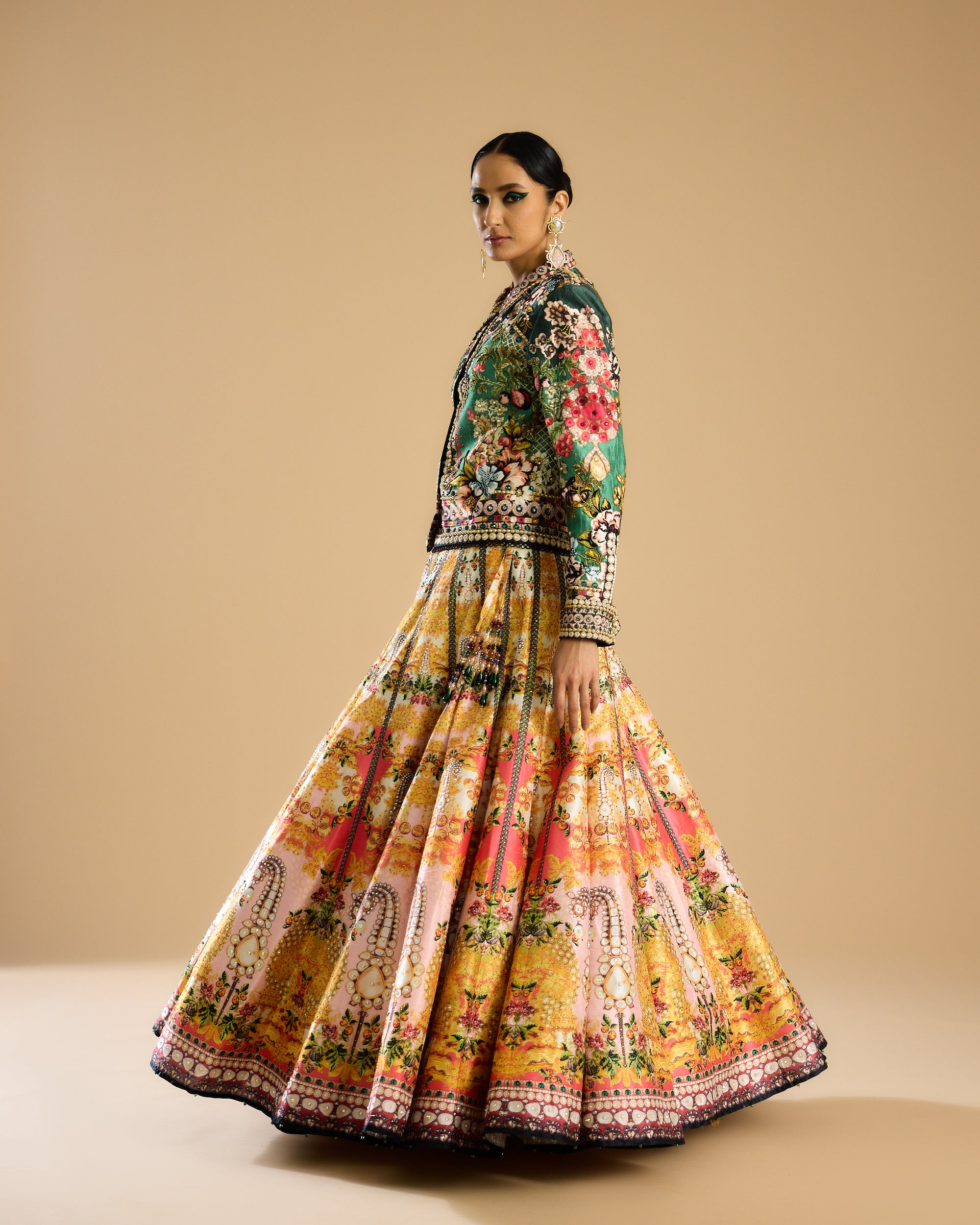 Nizam : Jignasa Leela - Mustard/Emerald
