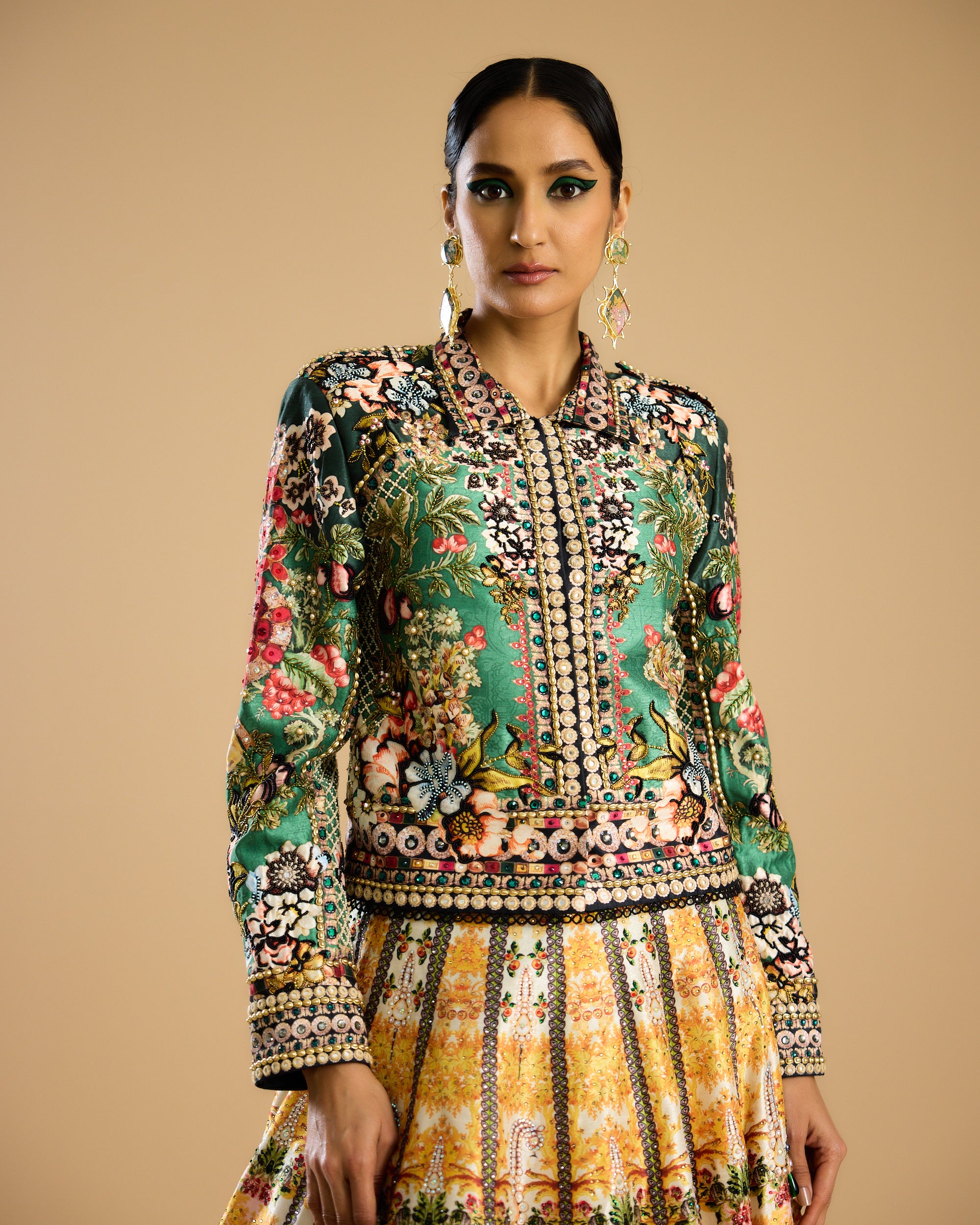 Nizam : Jignasa Leela - Mustard/Emerald